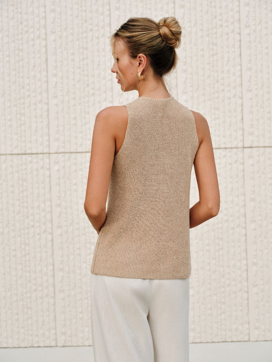 Veren Neckholder-Tanktop mit überkreuztem Kragen