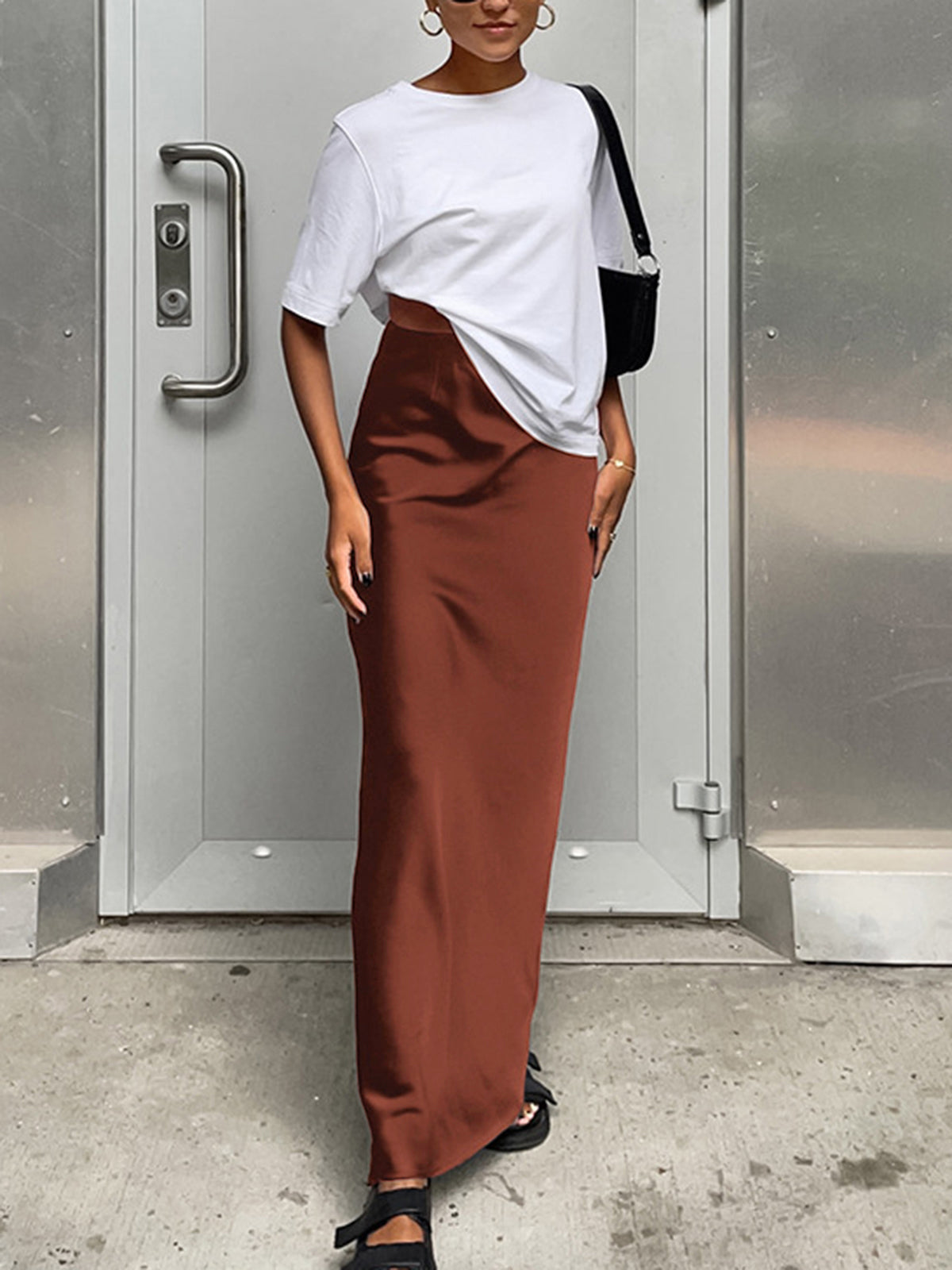 Naline Utility Satin Maxikjol