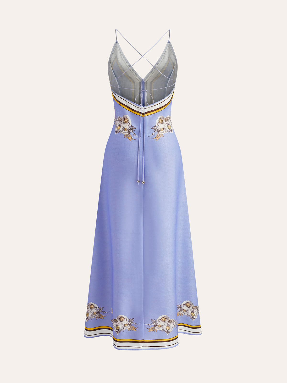 Liene – Lässiges, langes Neckholder-Kleid mit Blumenmuster
