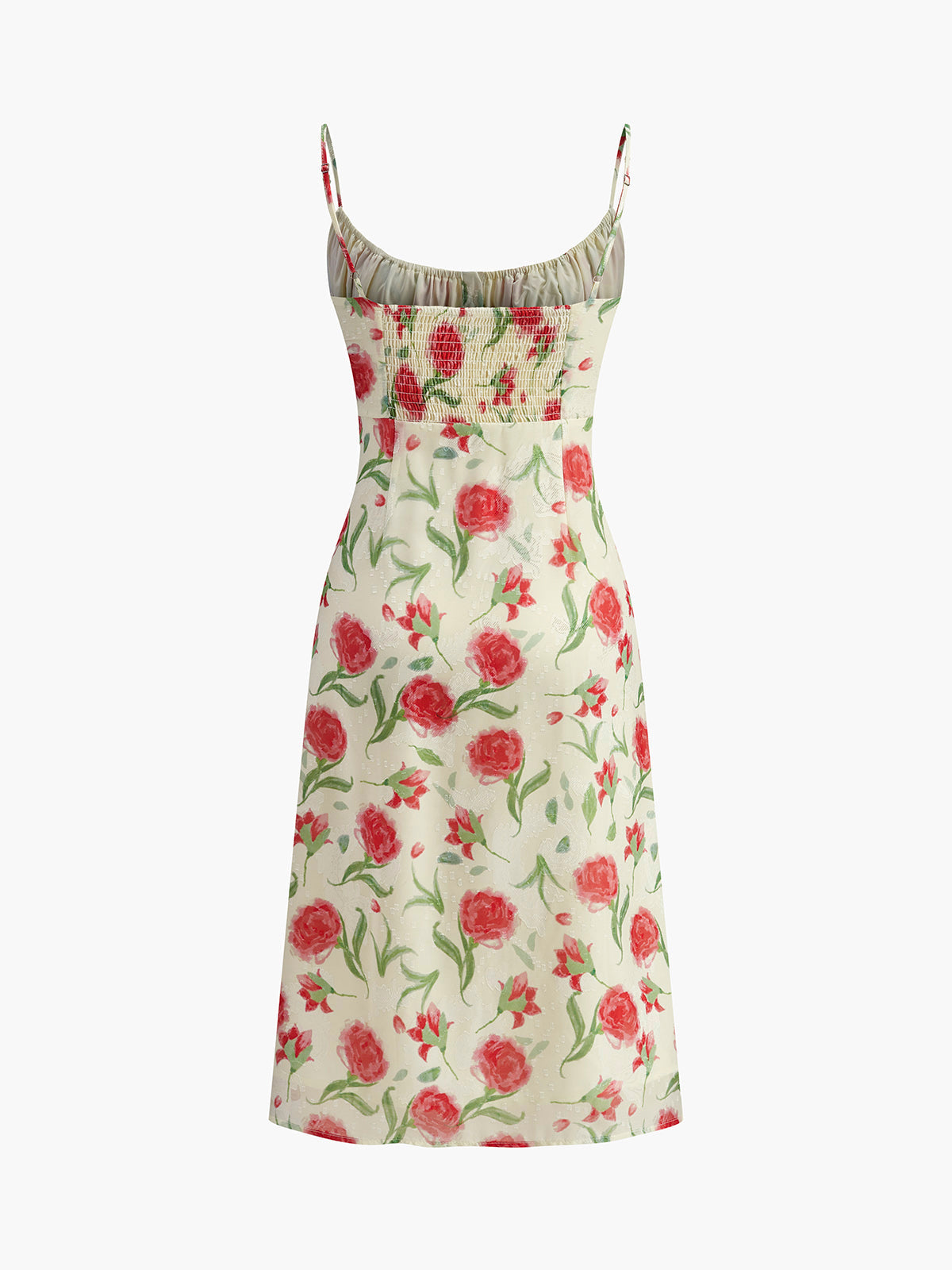 Splendid Floral Ruched Button Detail Dress