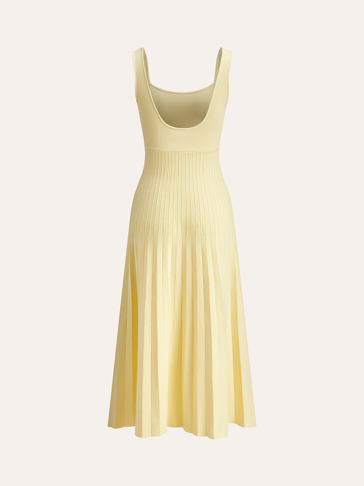 Naly Square-Neck Ribbed Knit Dress