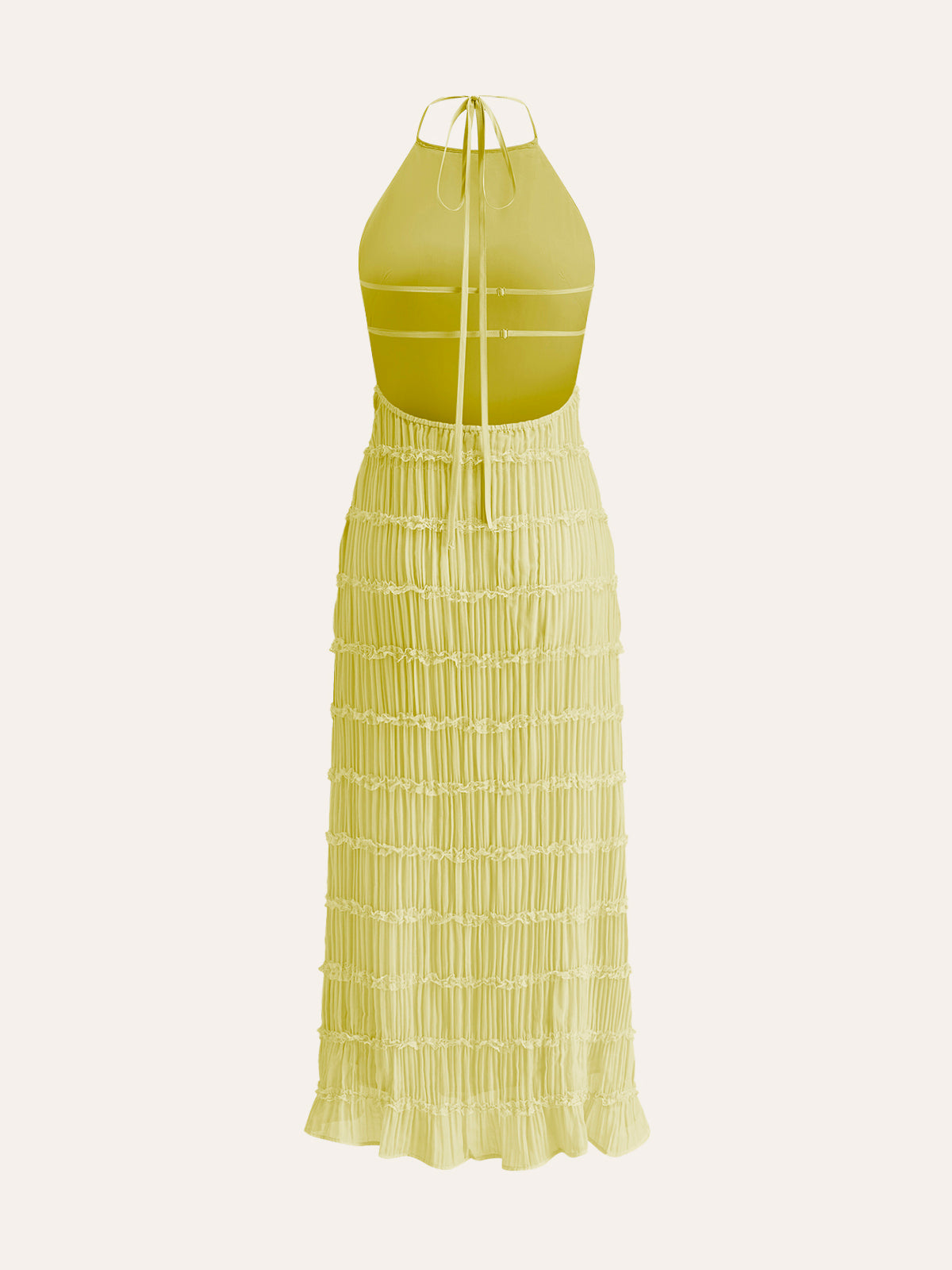 LavrŽ Neckholderkleid mit Riemchen und Rüschen auf der Rückseite
