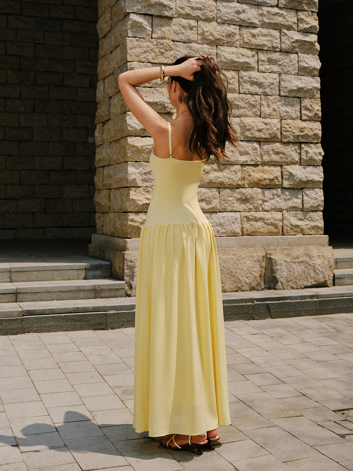 Splendbloom – Camisole-Sweatkleid mit plissiertem Saum