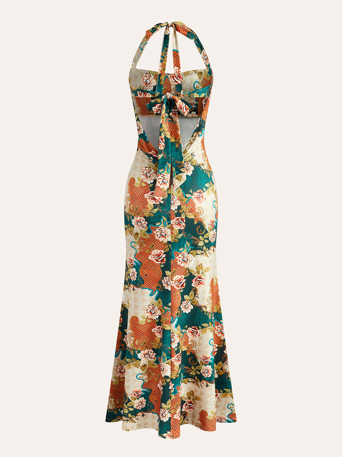 Seraph Halter Neck Back-Tie Floral Dress