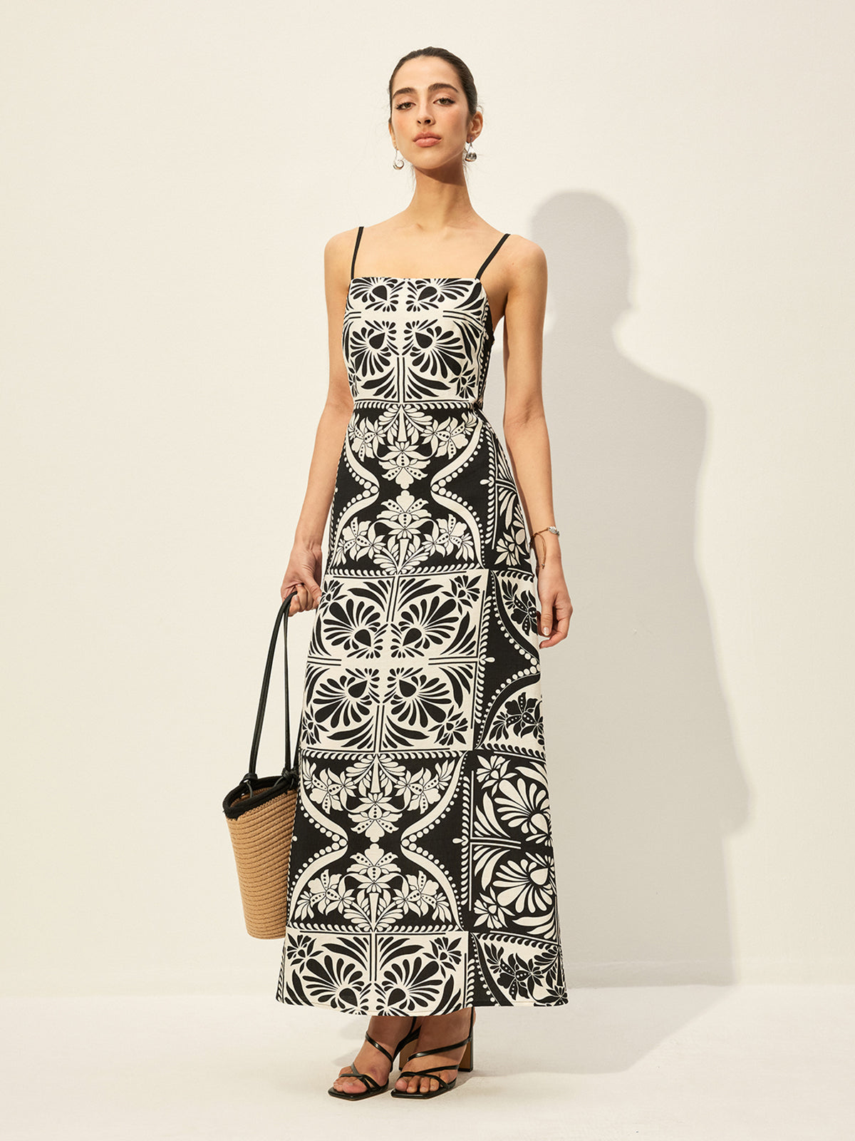 Jaelian Floral Print Cami Dress