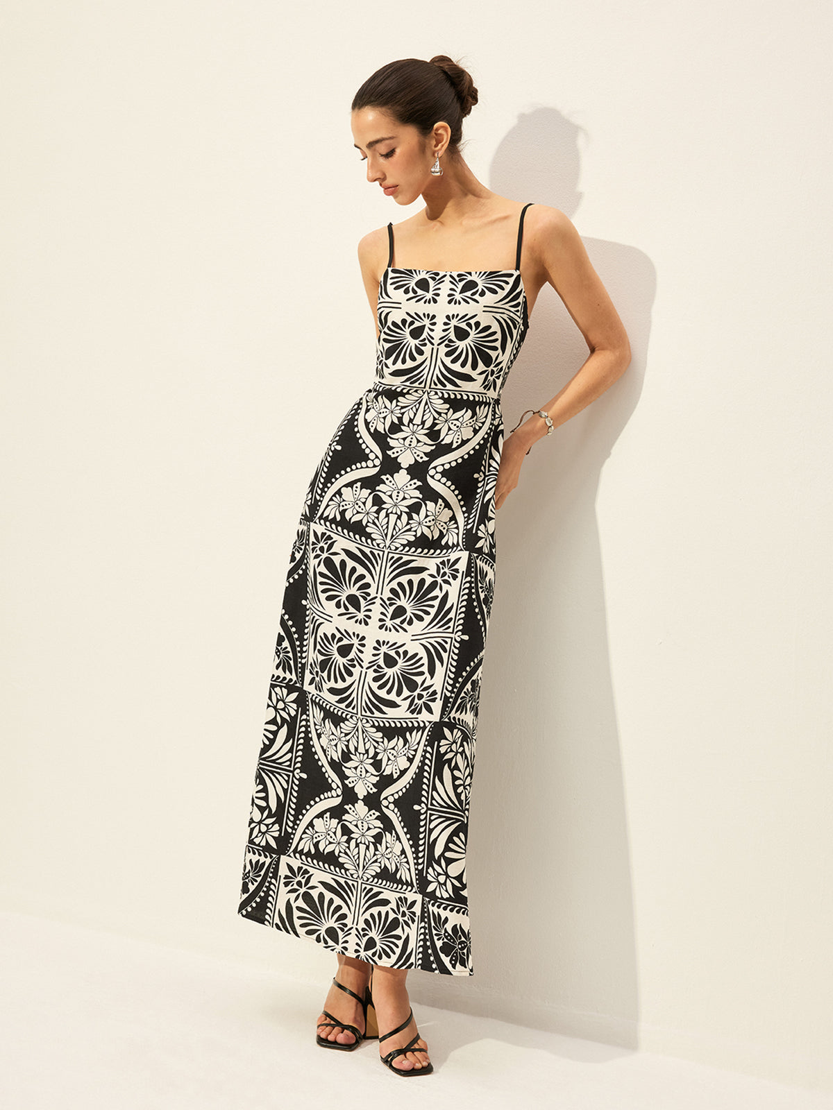 Jaelian Floral Print Cami Dress