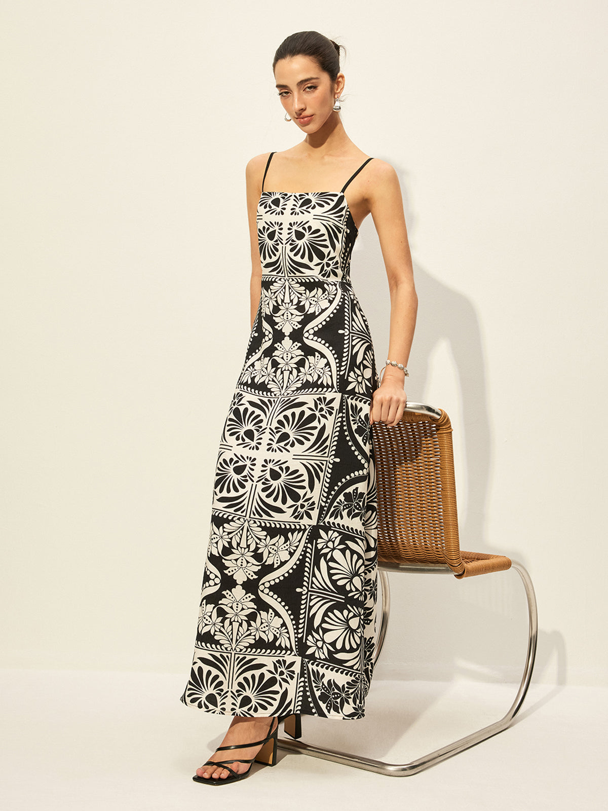 Jaelian Floral Print Cami Dress