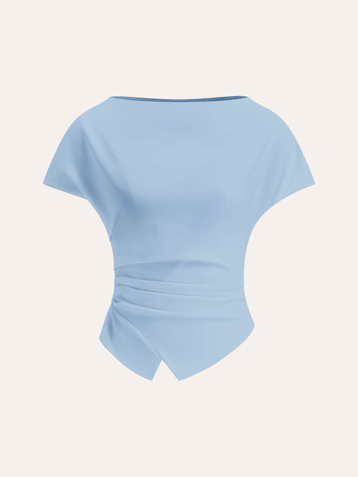 Rielle – T-Shirt mit asymmetrischem Saum und Rüschen