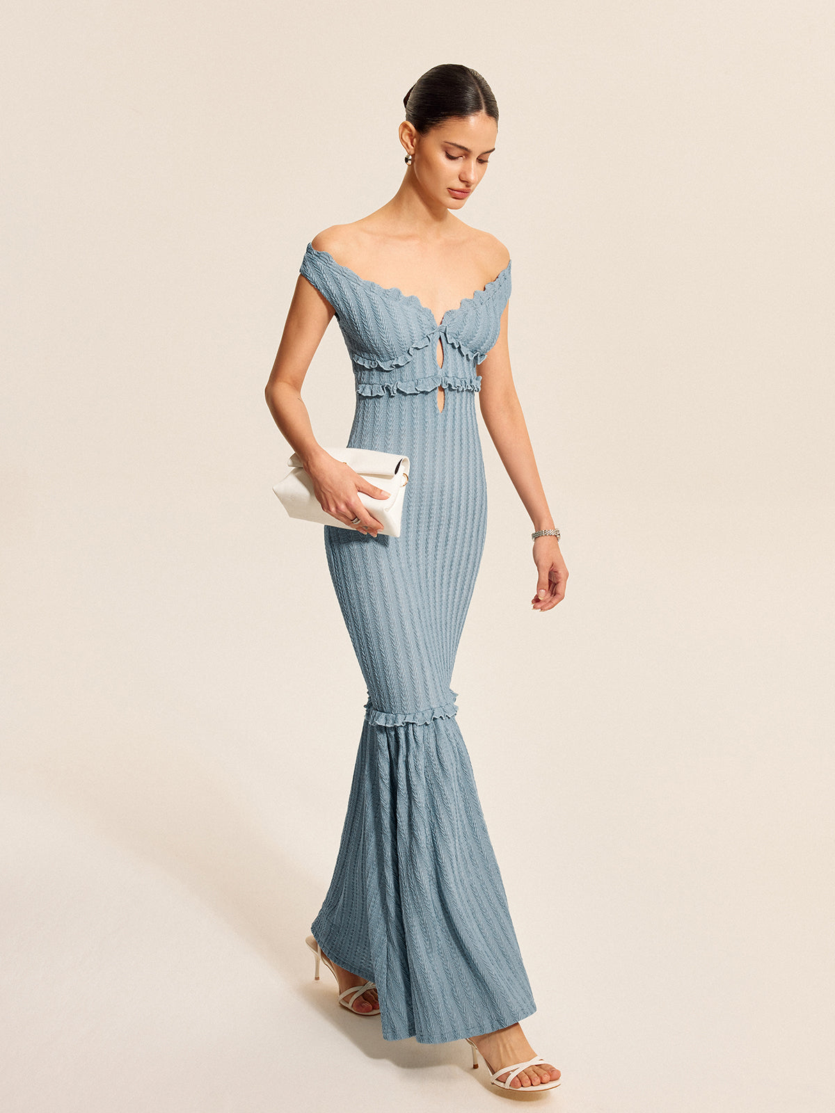 Tavia Off-Shoulder-Kleid mit Rüschendetail