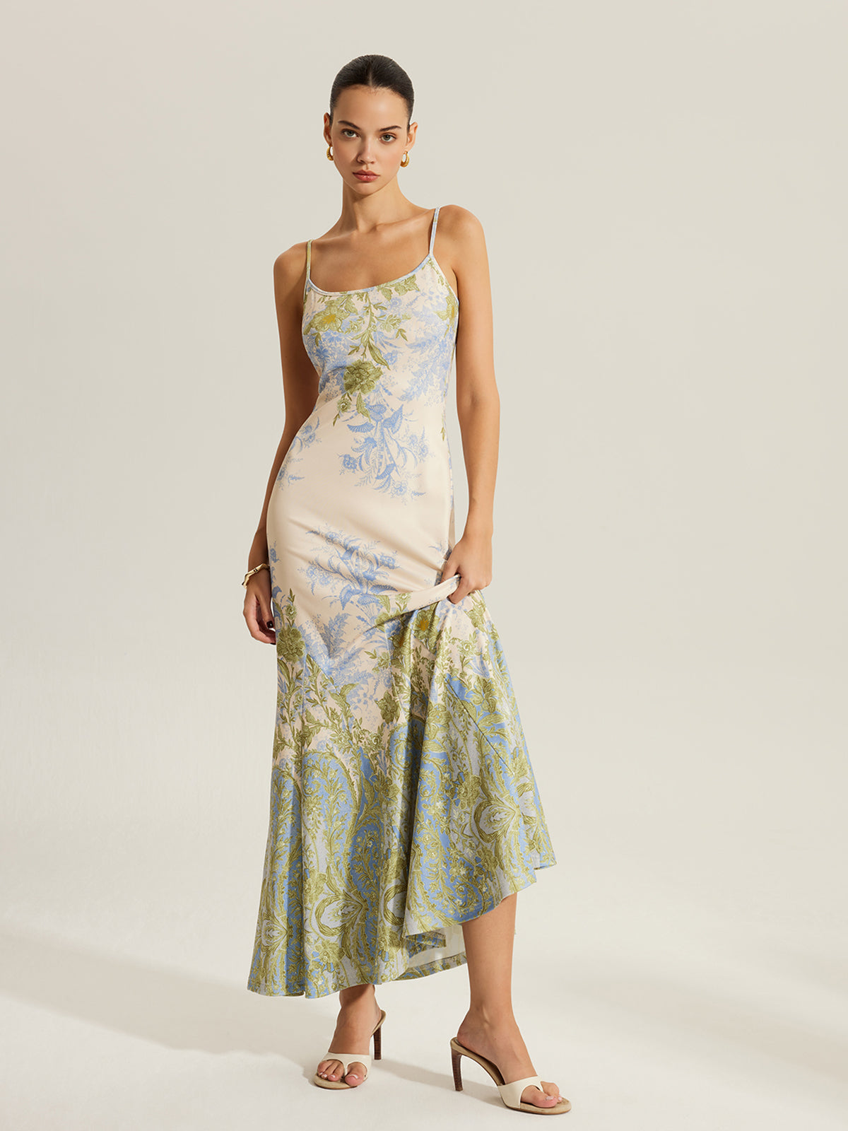 Jaelian Floral Print Cami Dress