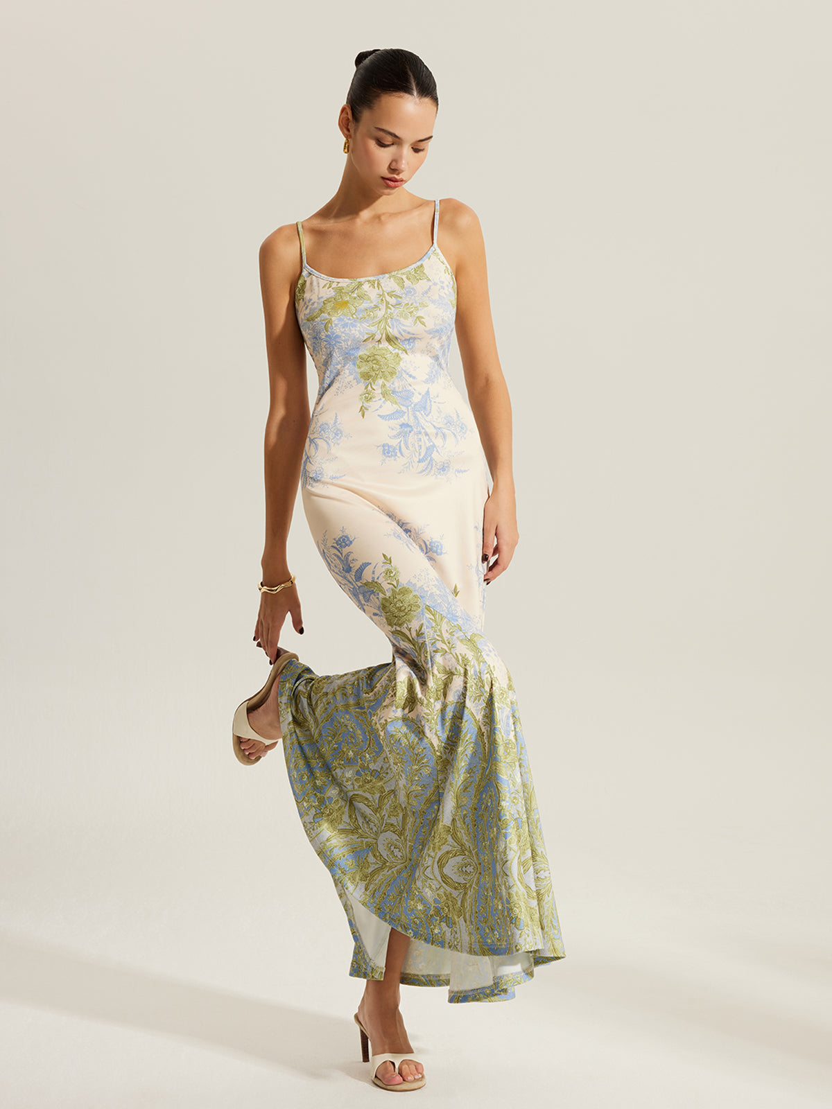 Jaelian Floral Print Cami Dress