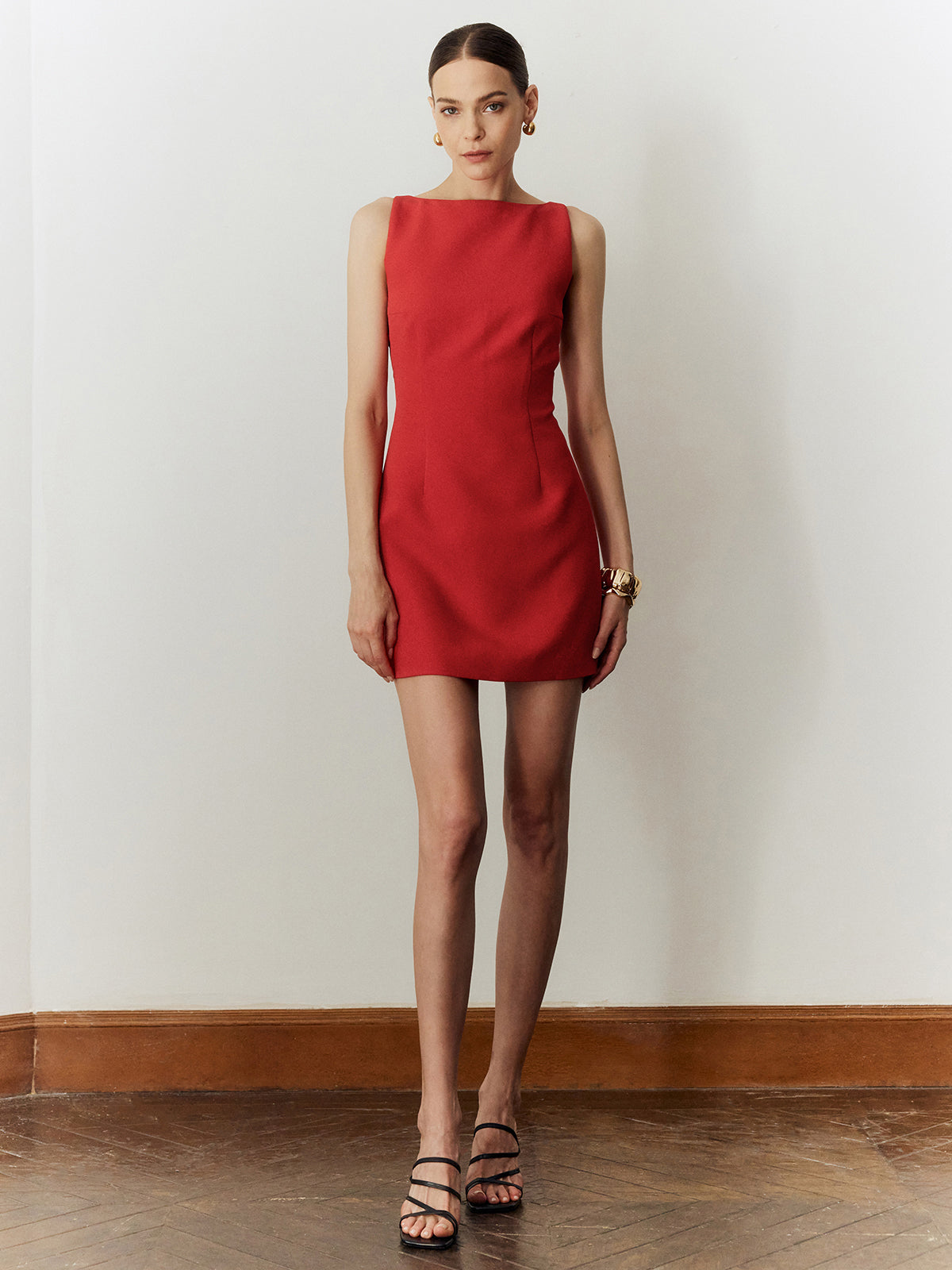 Solaris Sleeveless Cutout Solid Dress