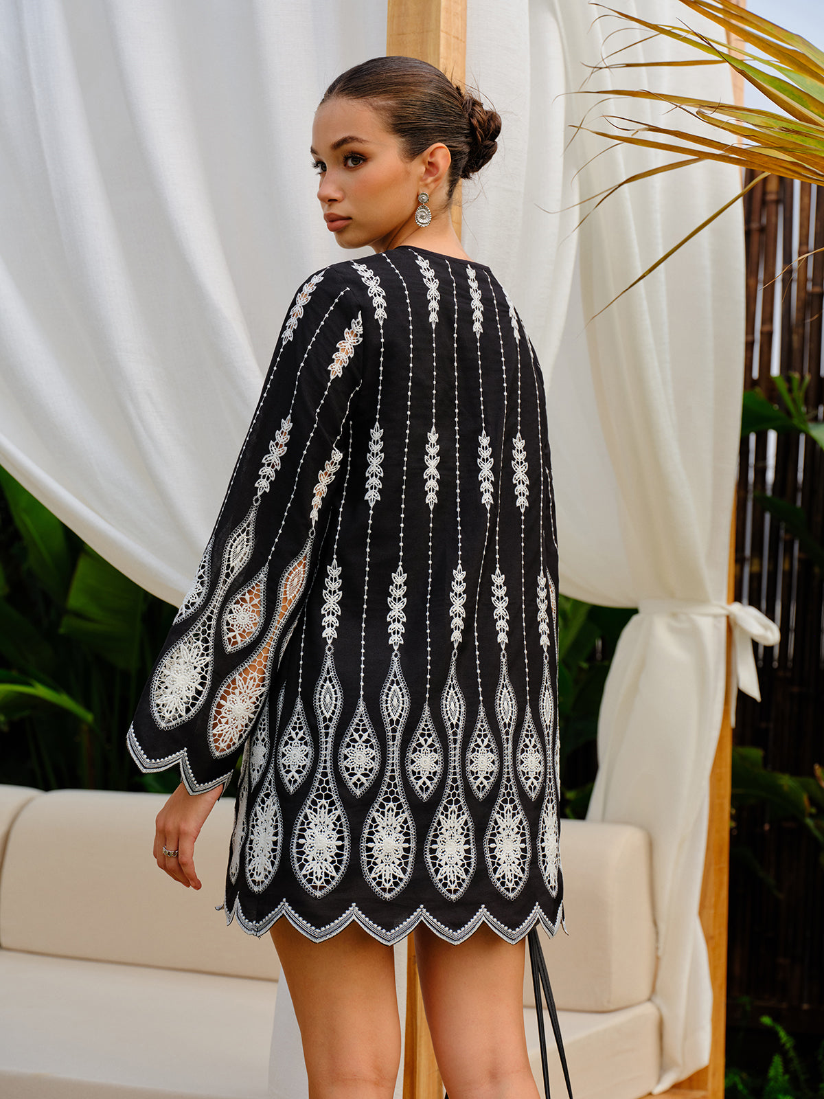 Prismadore Embroidered Boho A-Line Dress