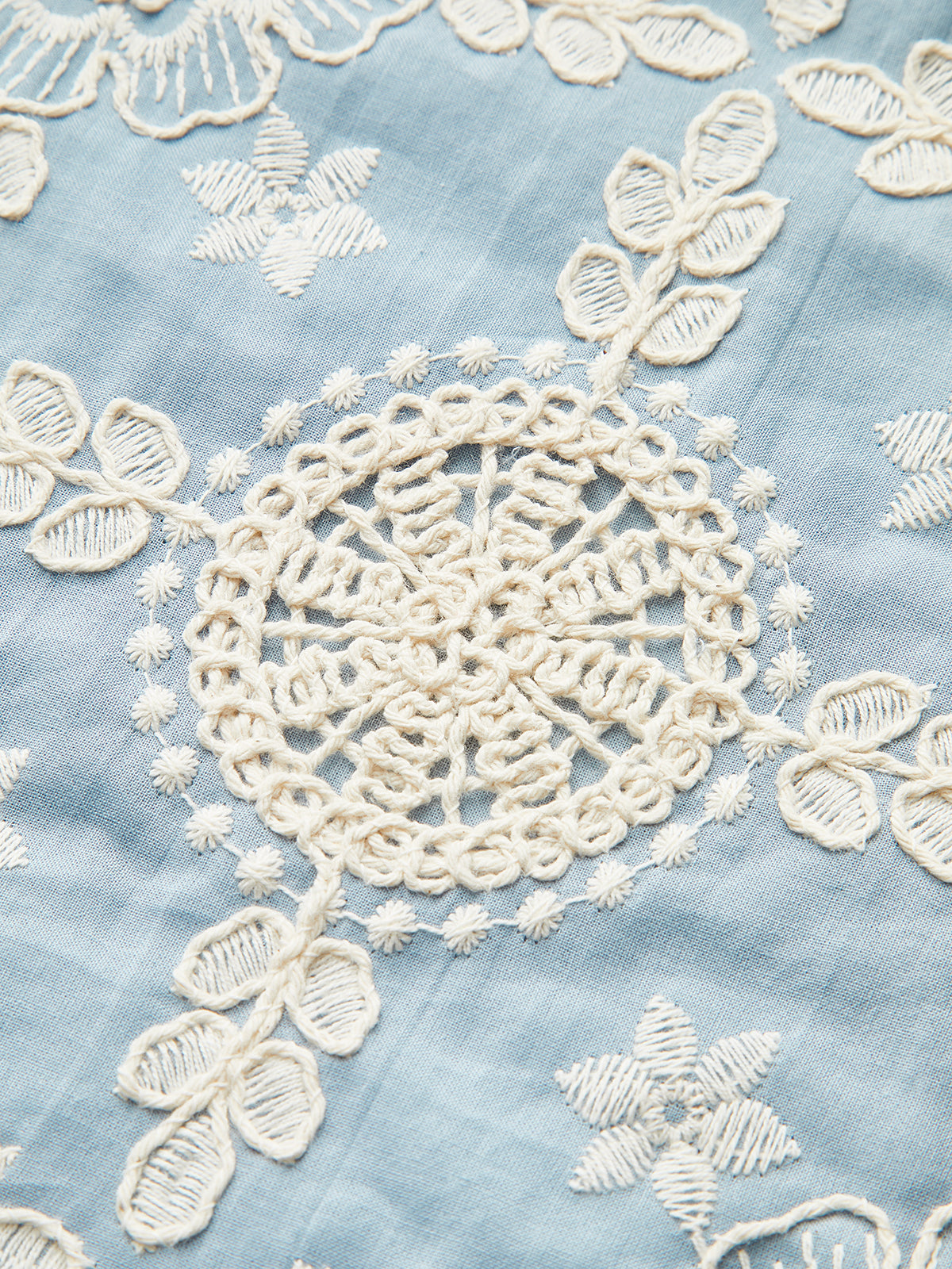Tavys Embroidered Cotton Sleeveless Dress