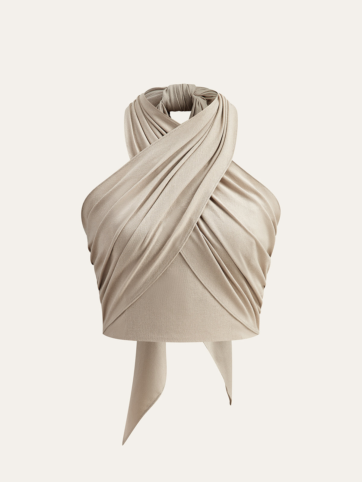 Sarine Cotton & Line – Überkreuztes Neckholder-Tanktop