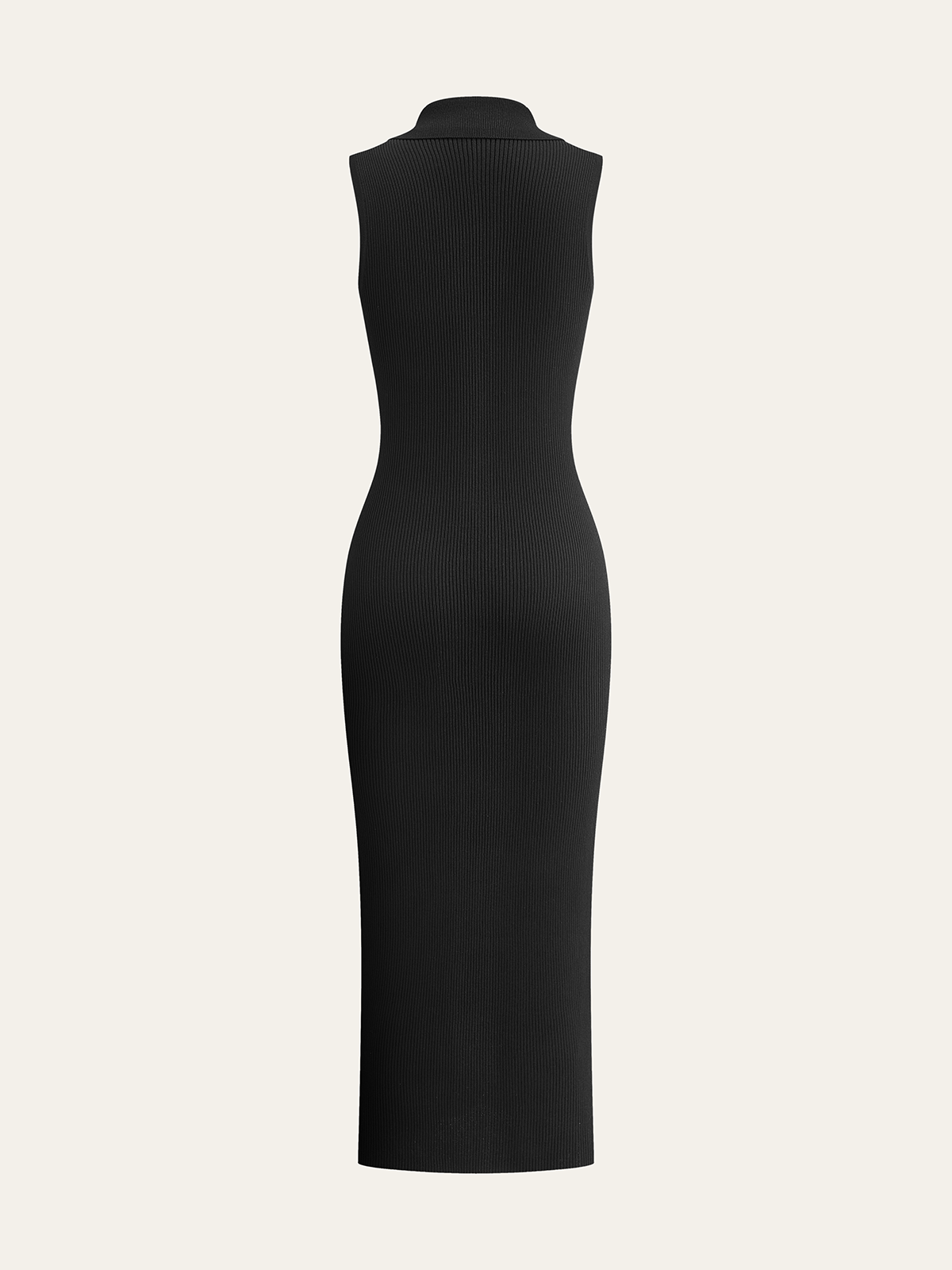 Luxury Ribbed Knit Button-Down Midi Dress