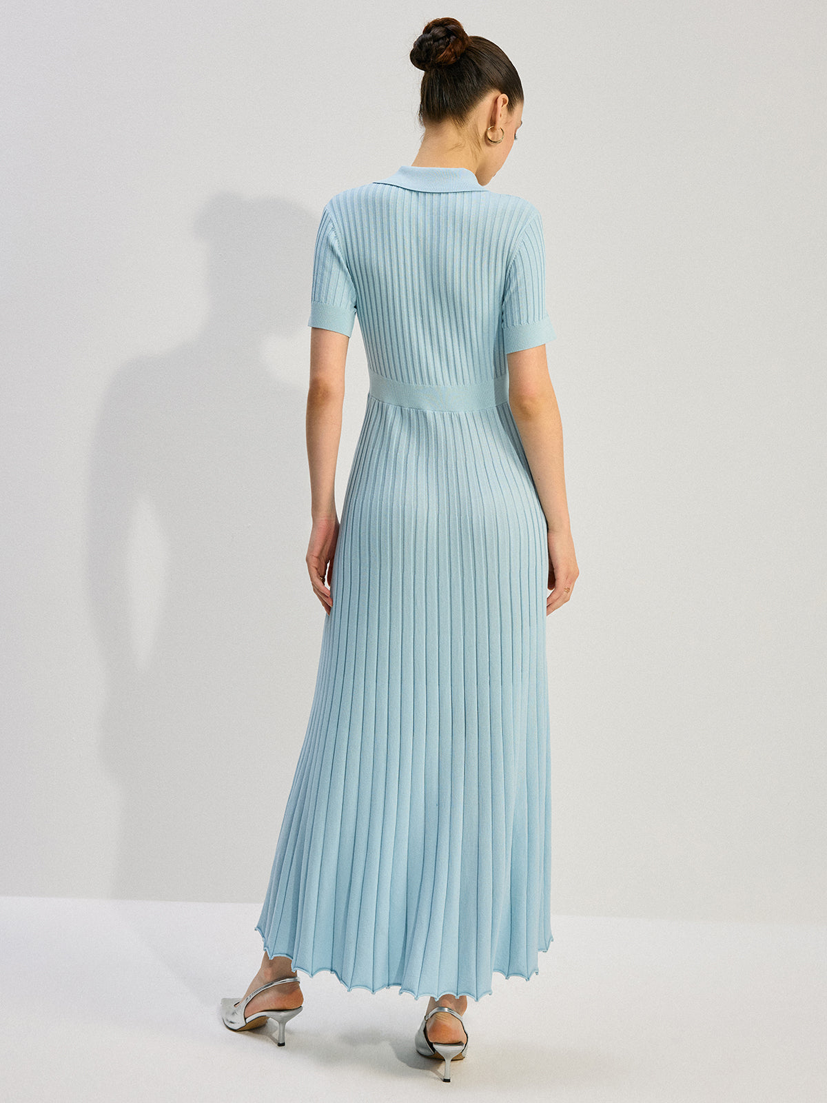 Daliel Knit Button-Front Maxi Dress