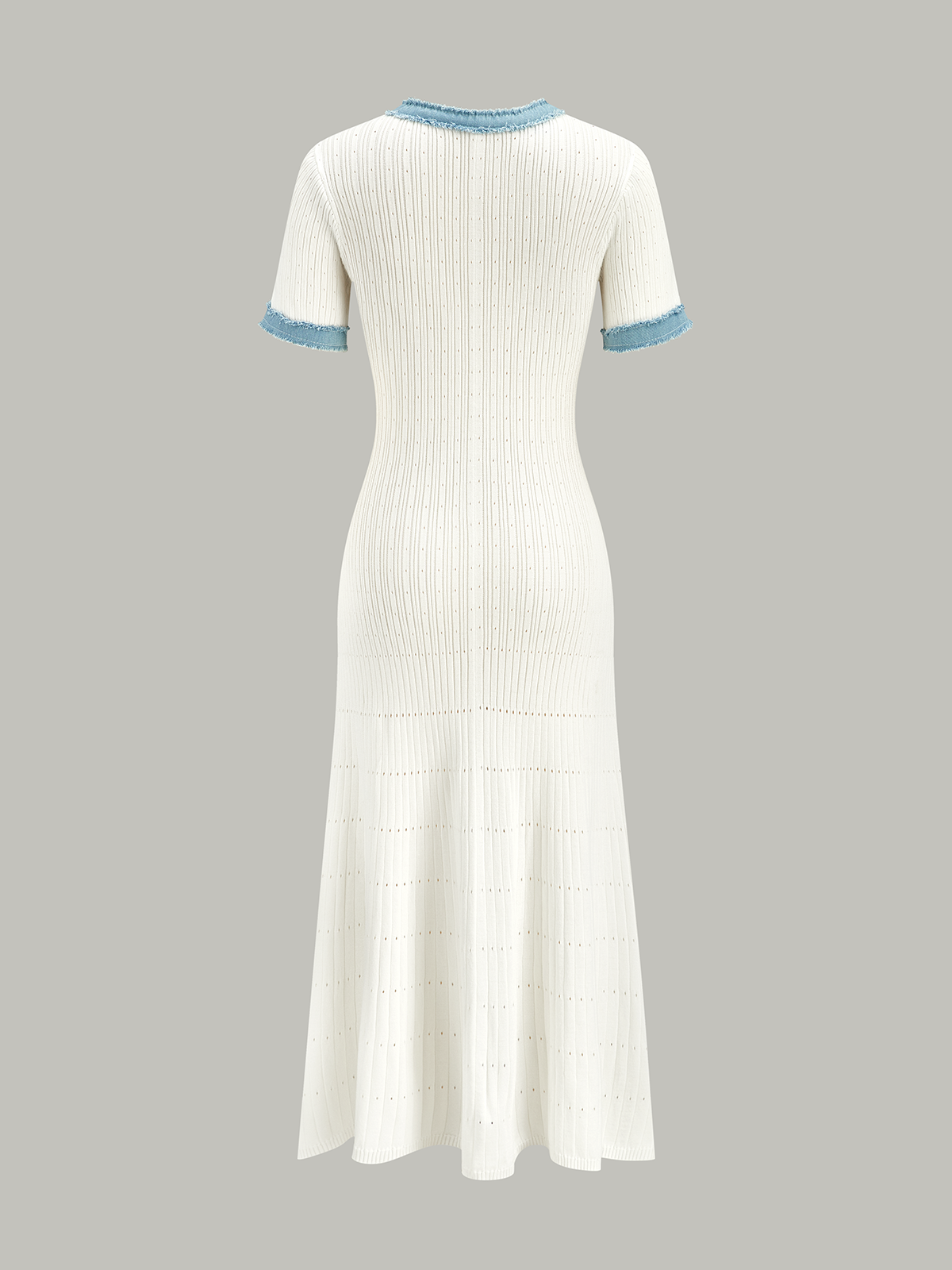 Evelviel Trimmed Knit Midi Dress