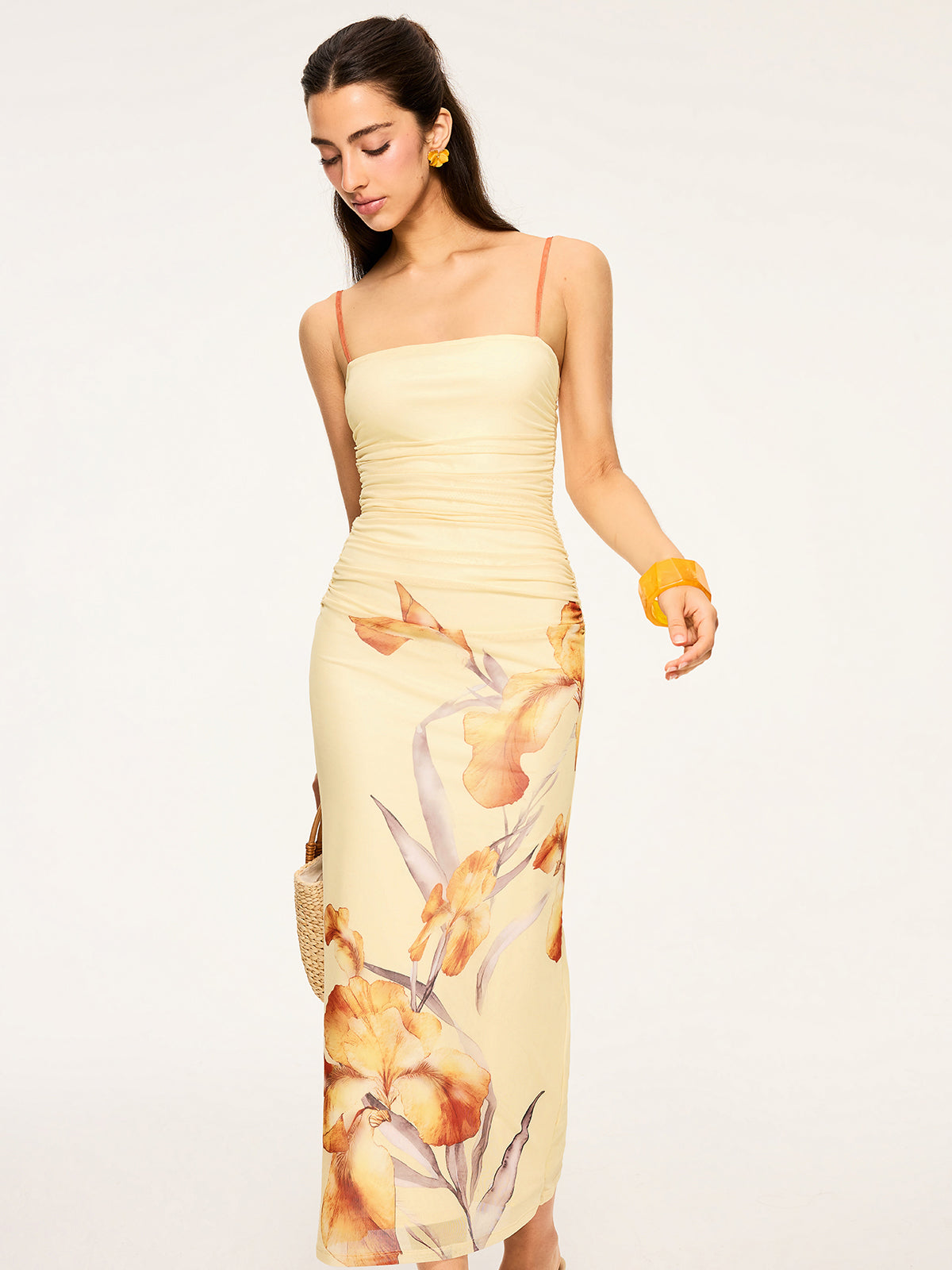 Radifire – Gerüschtes Maxikleid mit Blumenmuster