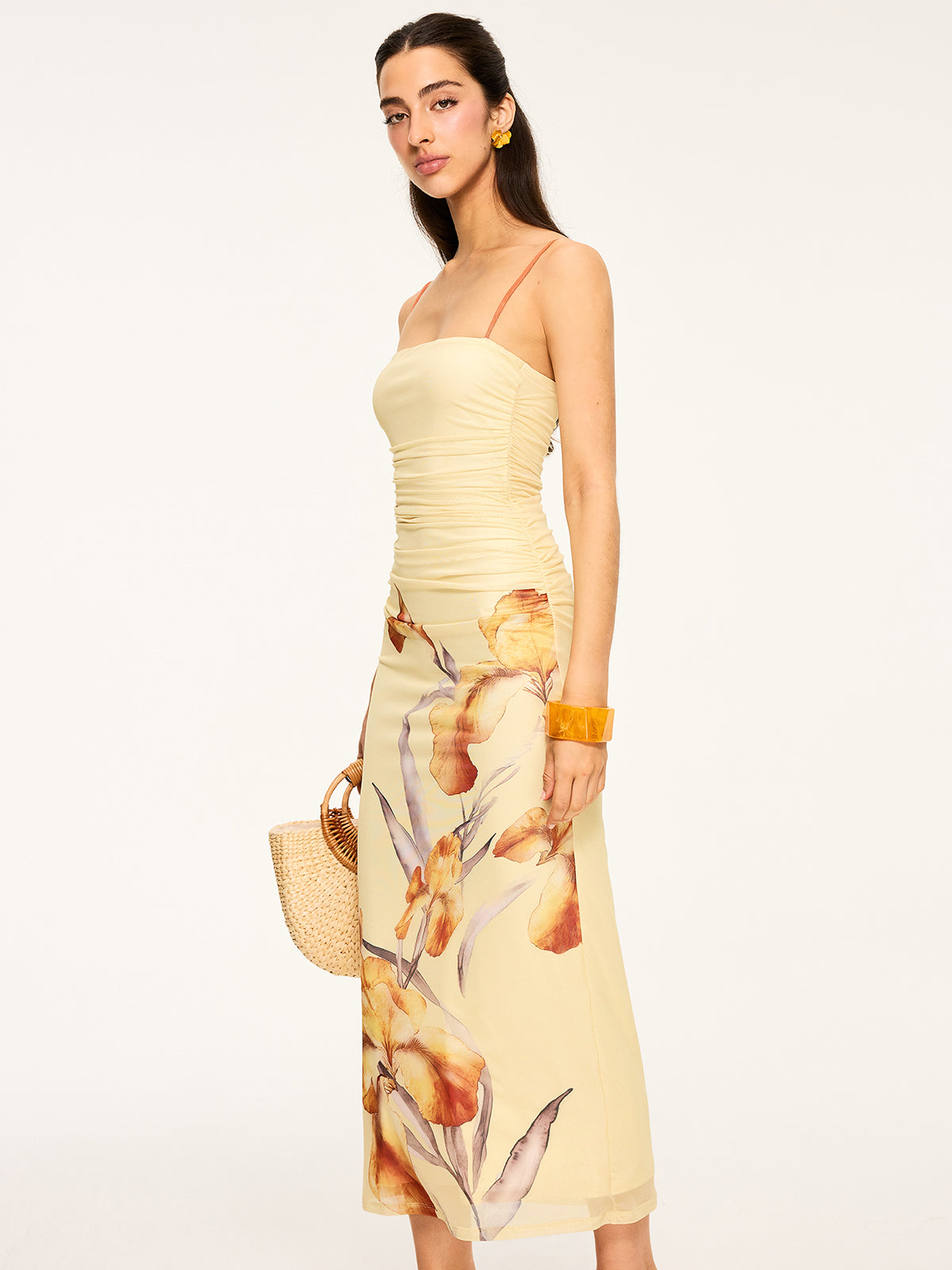 Radifire – Gerüschtes Maxikleid mit Blumenmuster