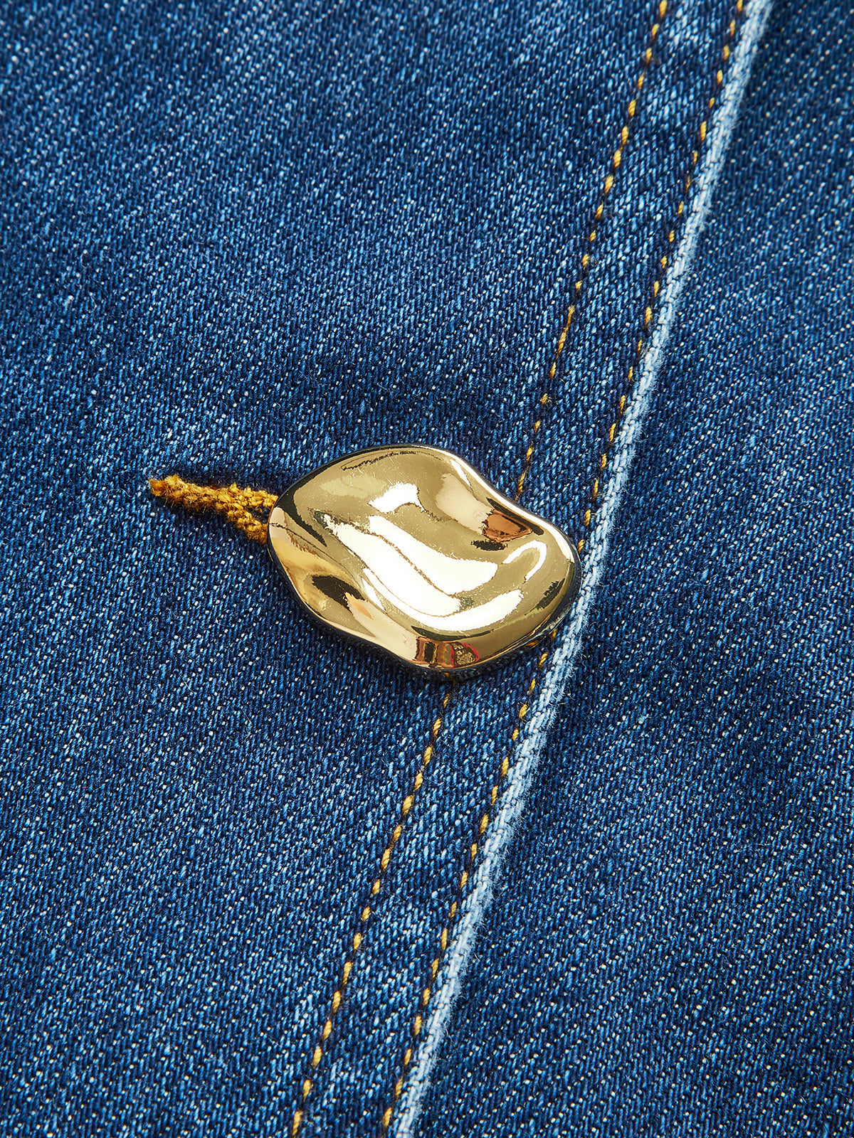 Maviel Denimklänning med fickor och skärp