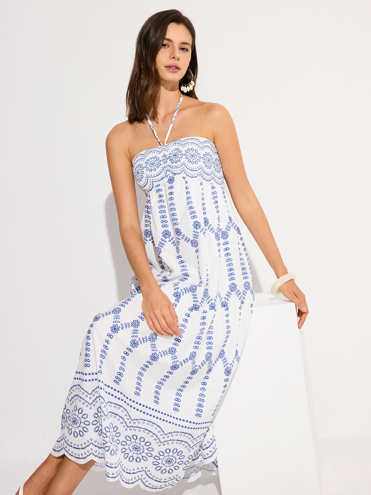 Bastveth Halter Backless Maxiklänning