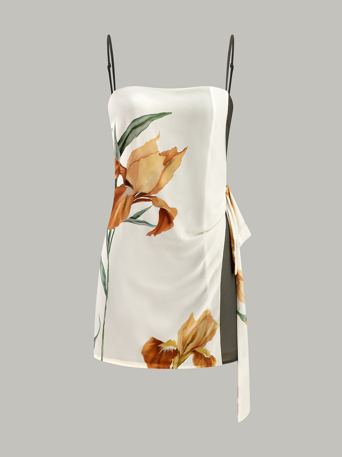 Seleth Floral Print Side Tie Cami Dress