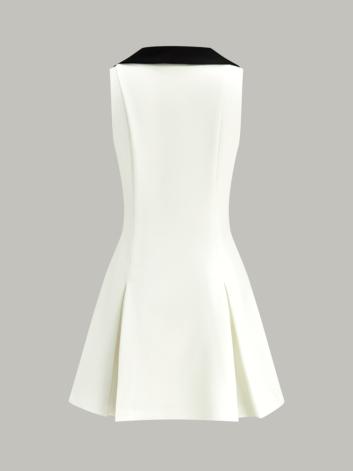 Silkara Golden Button Colorblock Midi Dress
