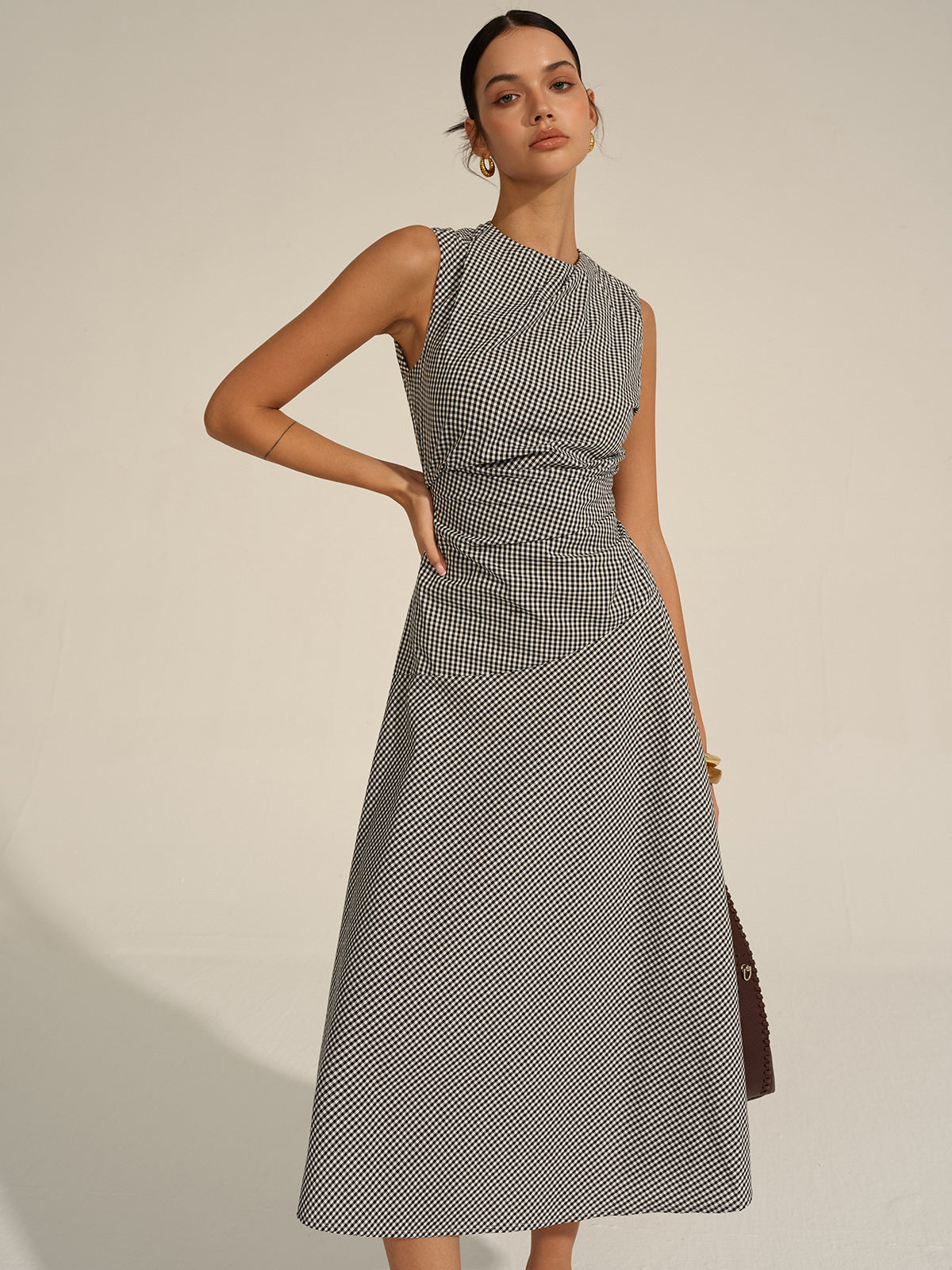 SiarŽ Gingham-Midikleid