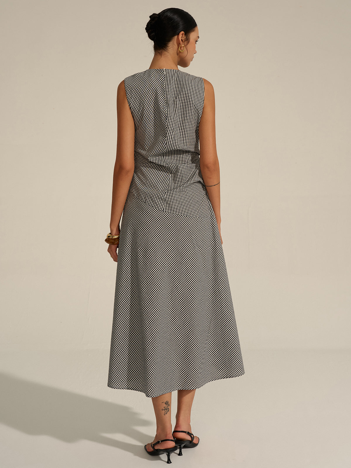 SiarŽ Gingham-Midikleid