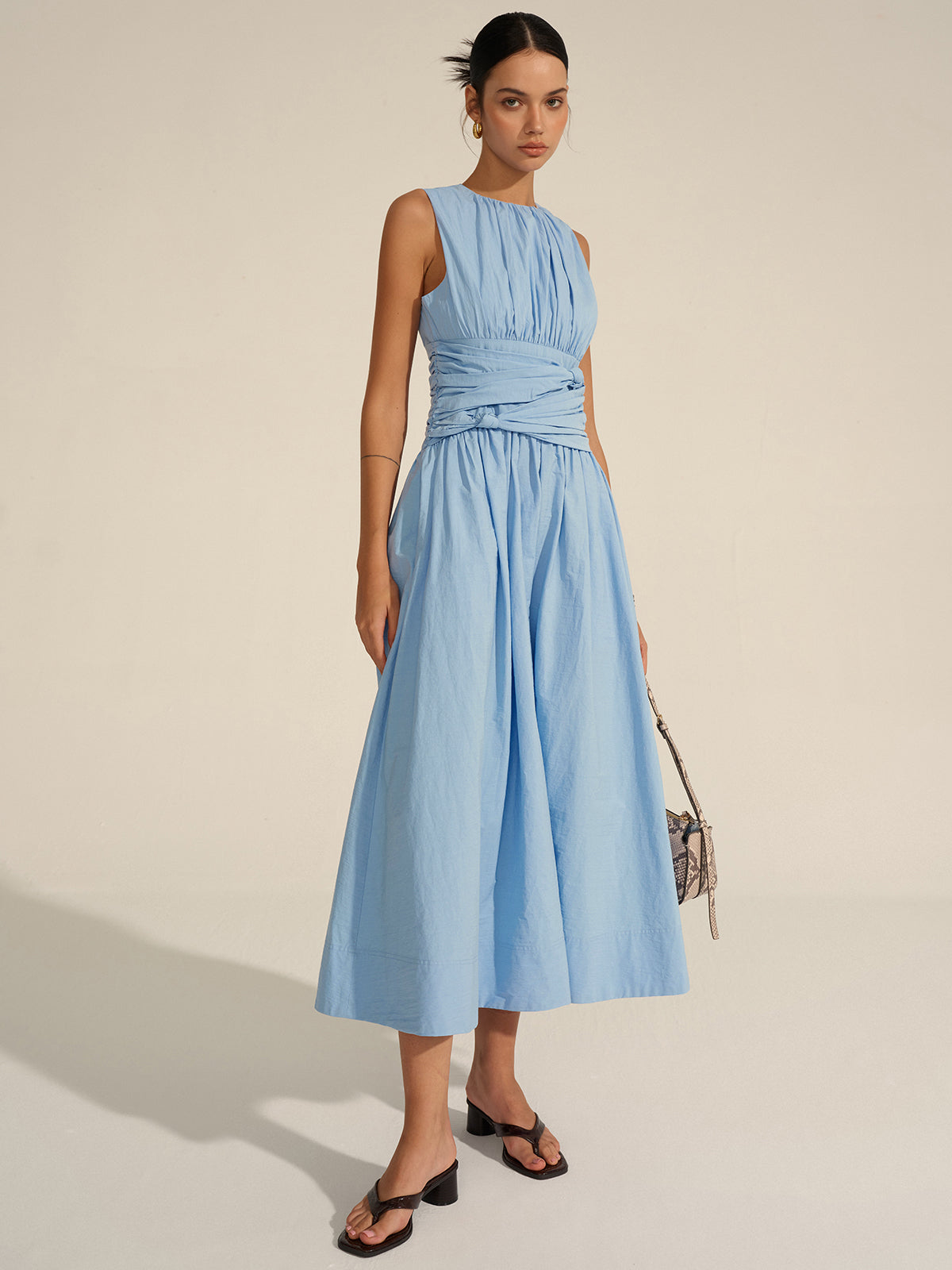Lerel Maxikleid mit gerüschter Taille