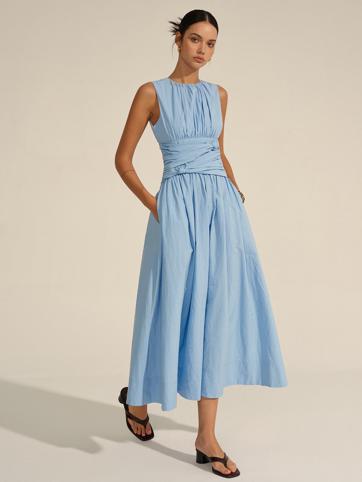 Lerel Maxikleid mit gerüschter Taille