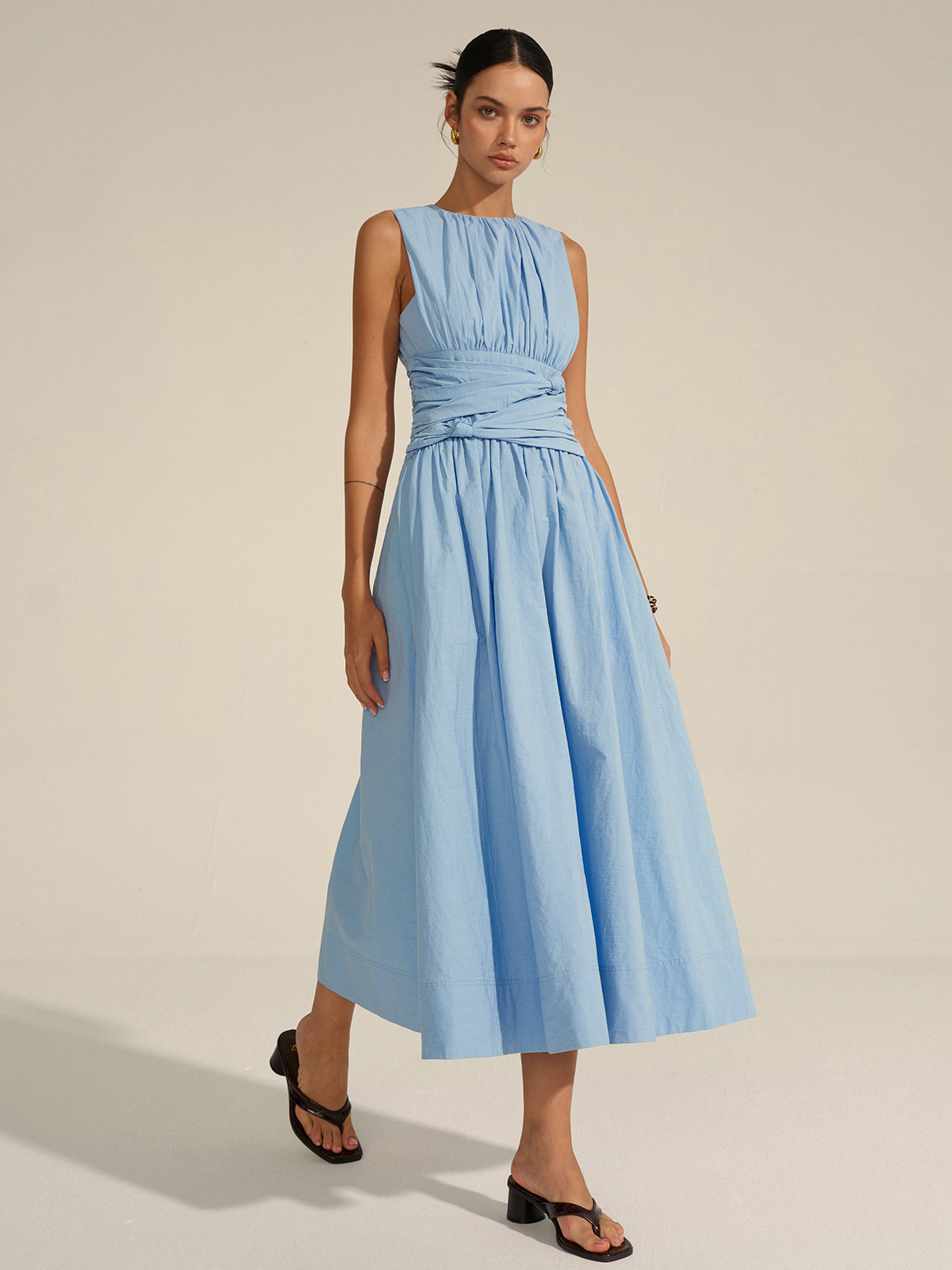 Lerel Maxikleid mit gerüschter Taille