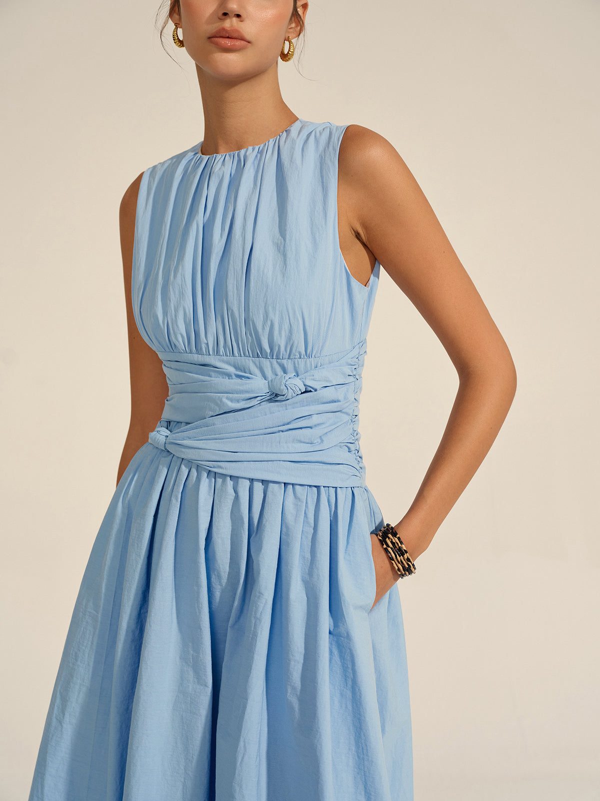 Lerel Maxikleid mit gerüschter Taille