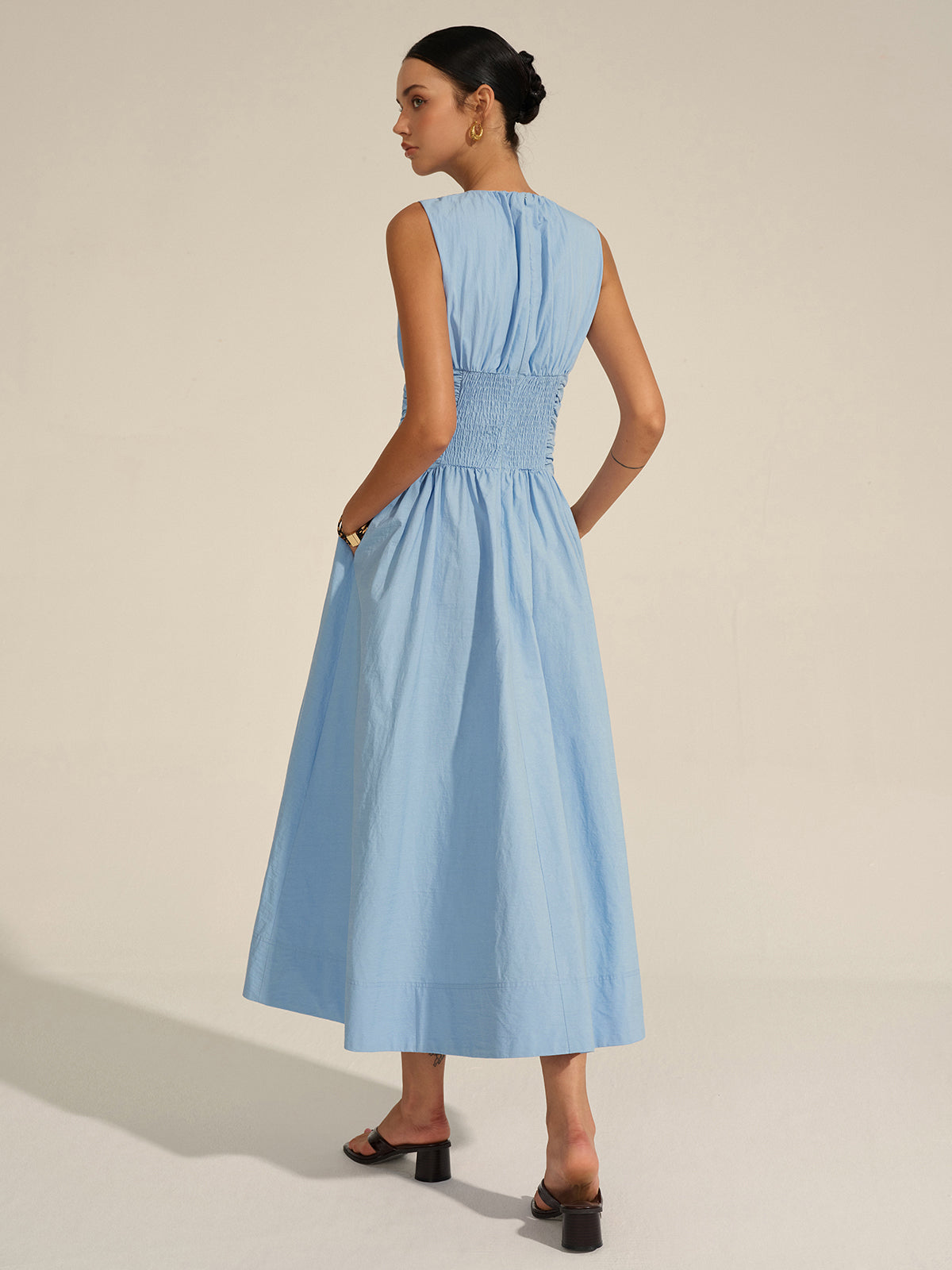 Lerel Maxikleid mit gerüschter Taille