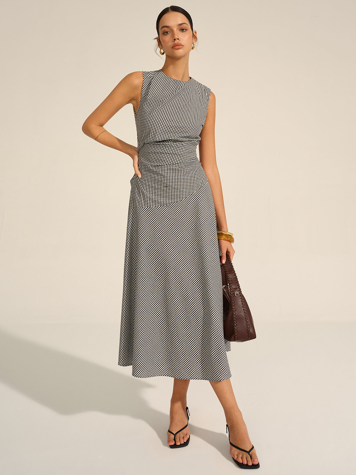 SiarŽ Gingham-Midikleid