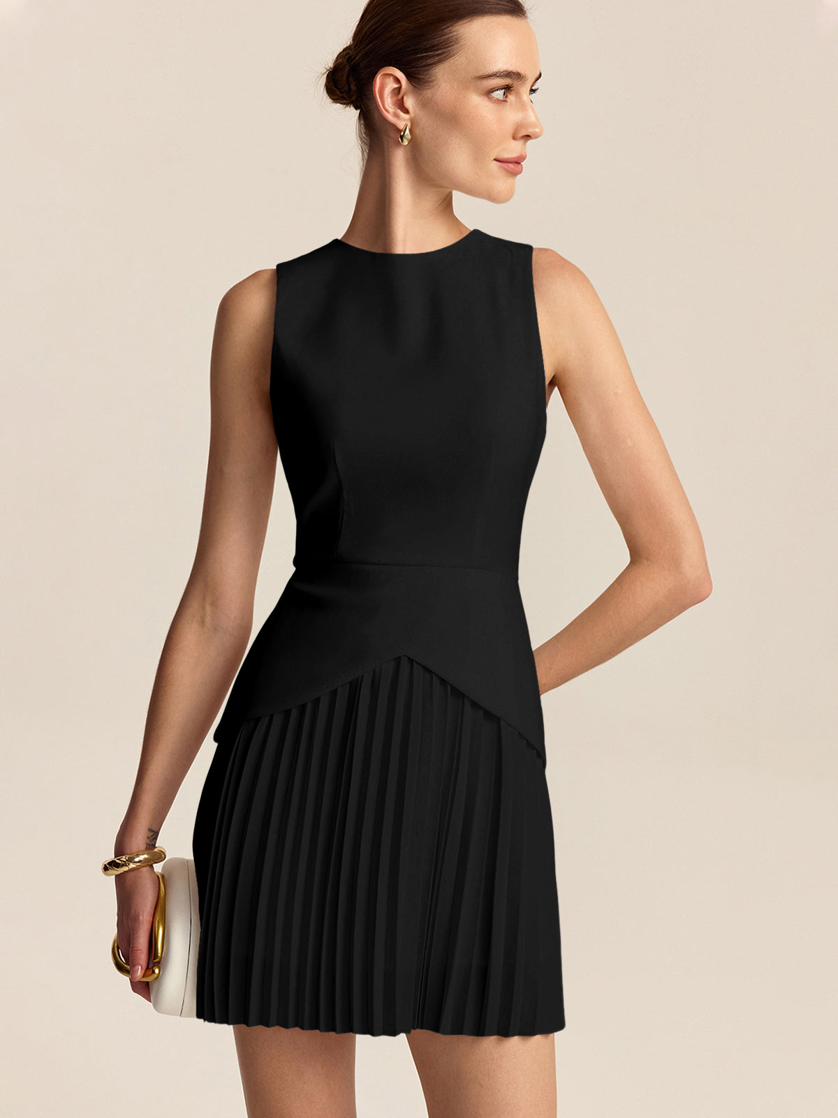 Manore – Minikleid mit plissiertem Saum