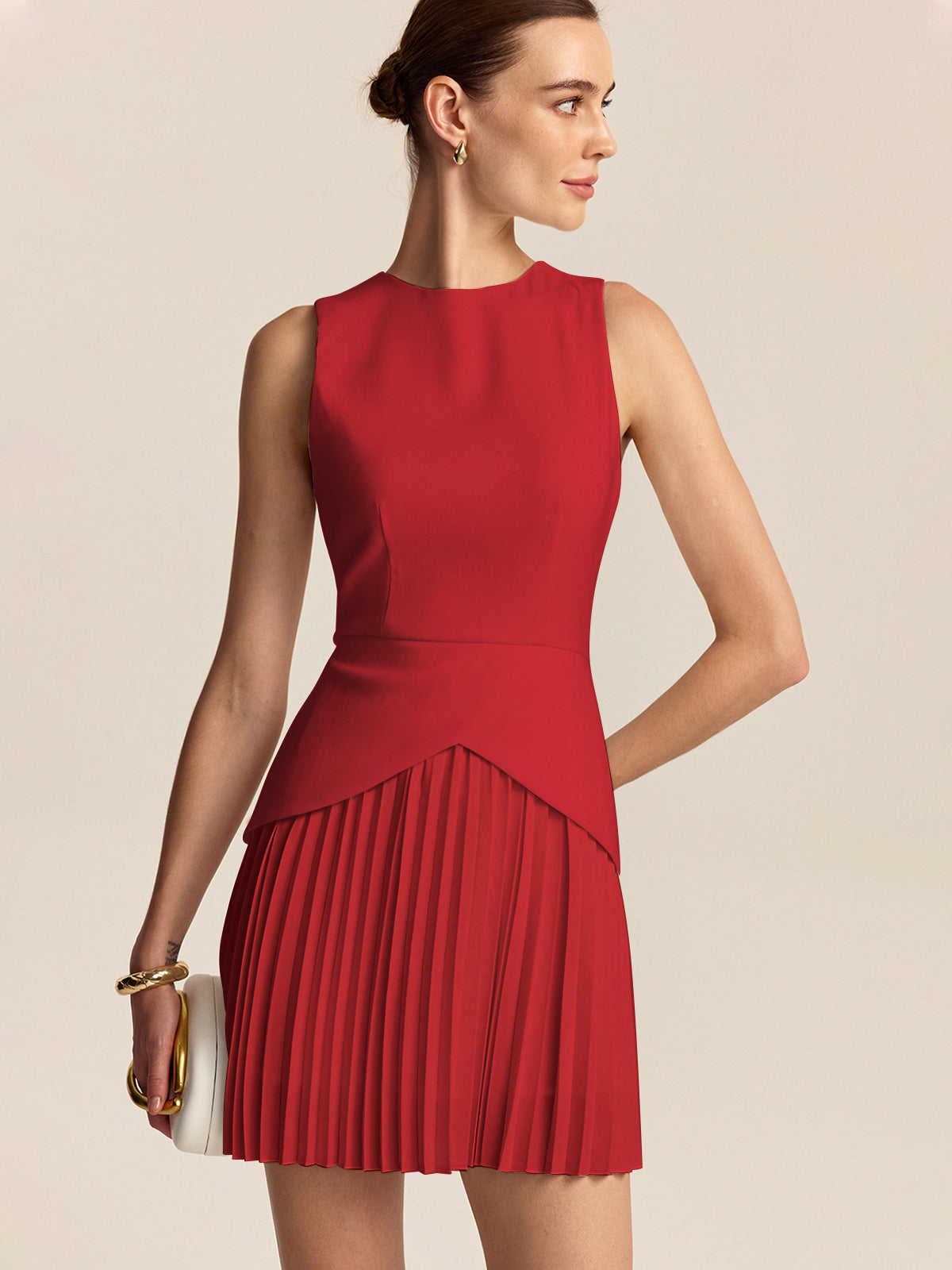 Manore – Minikleid mit plissiertem Saum