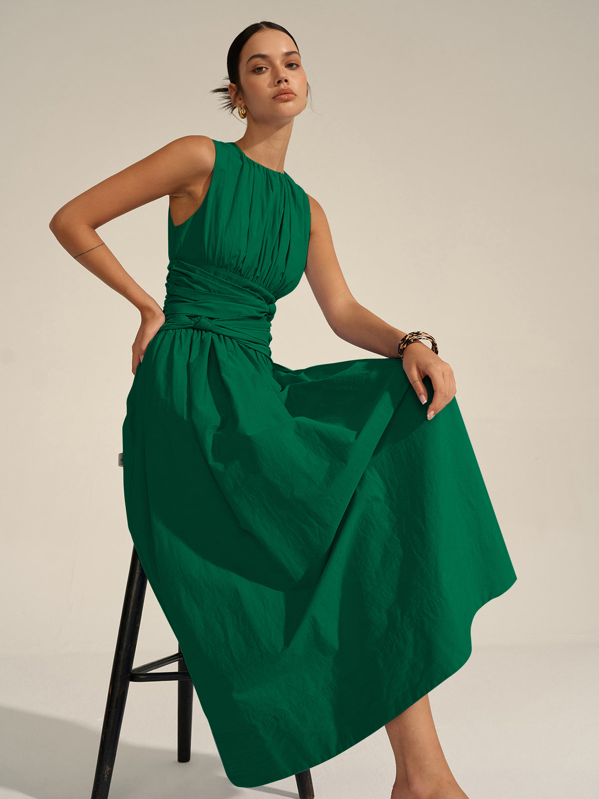 Lerel Maxikleid mit gerüschter Taille