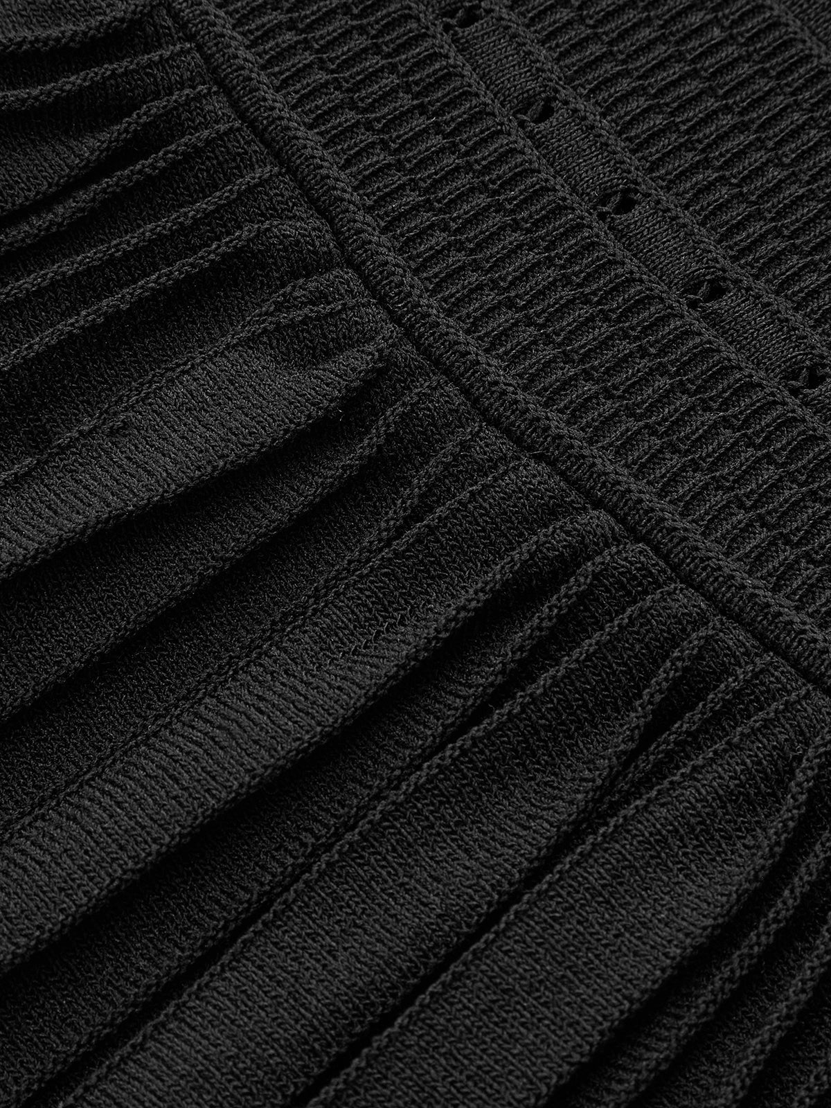 SŽvel – Ärmelloses Maxikleid aus Strick mit Ösenfalten