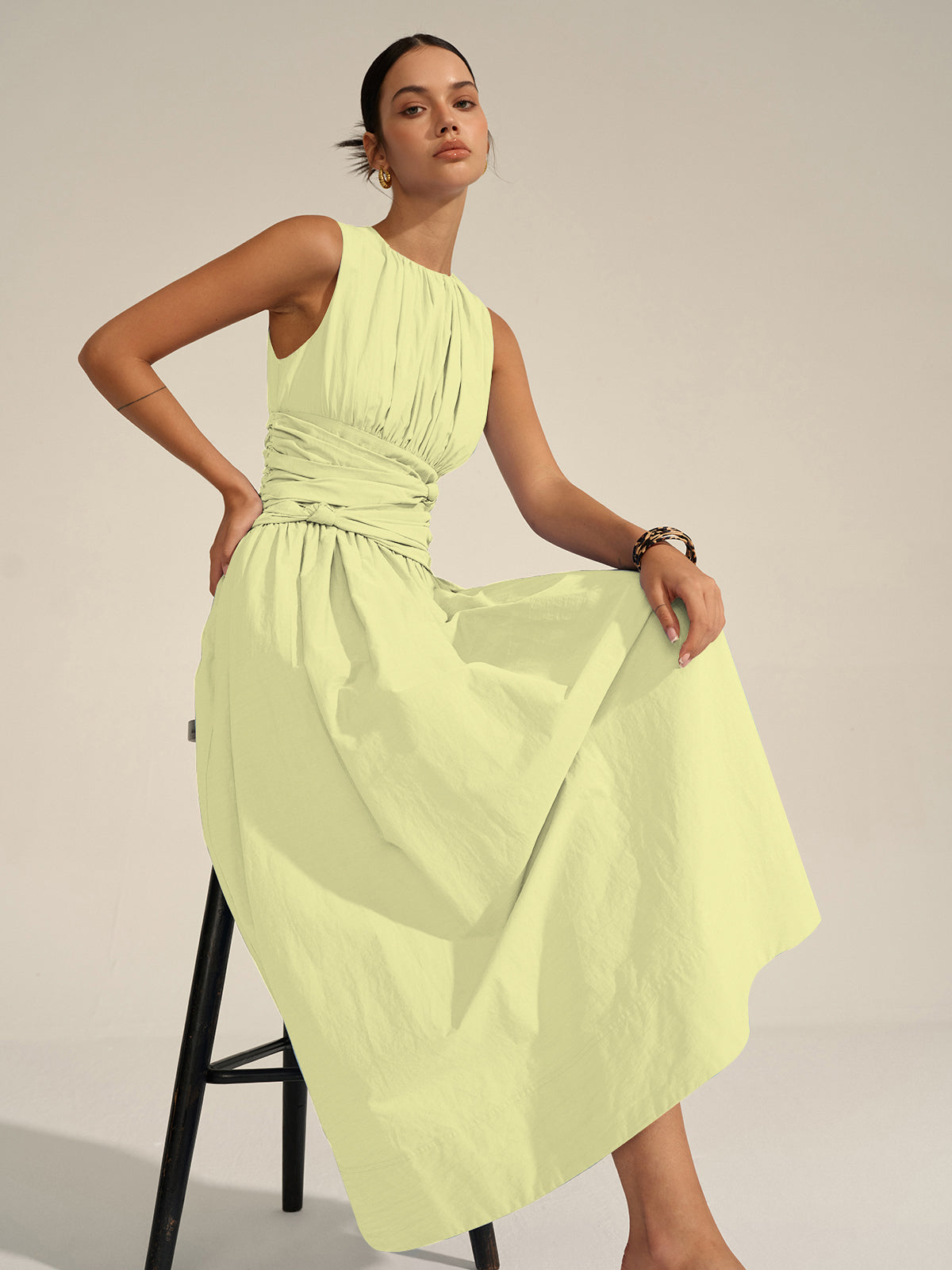 Lerel Maxikleid mit gerüschter Taille