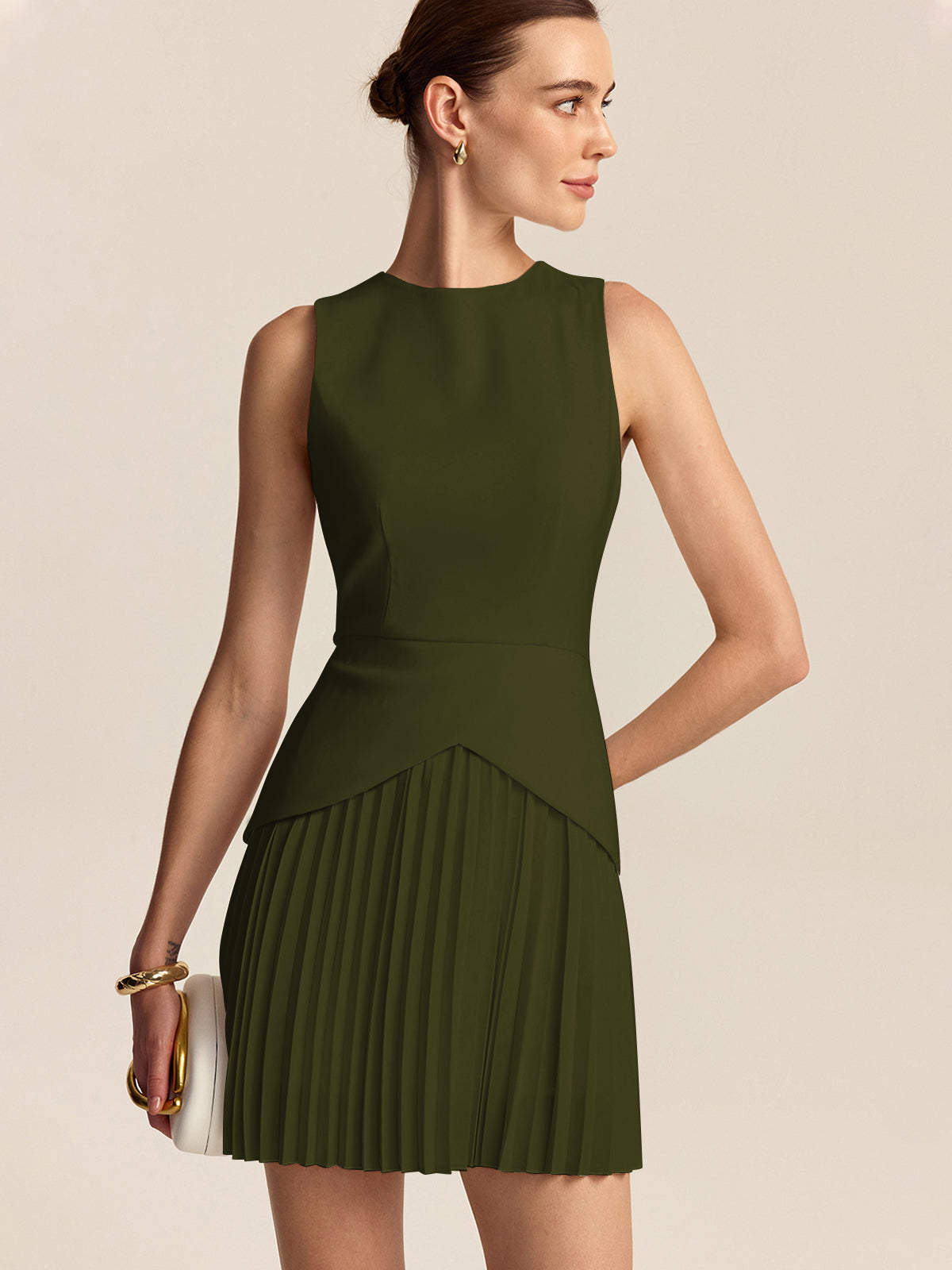 Manore – Minikleid mit plissiertem Saum