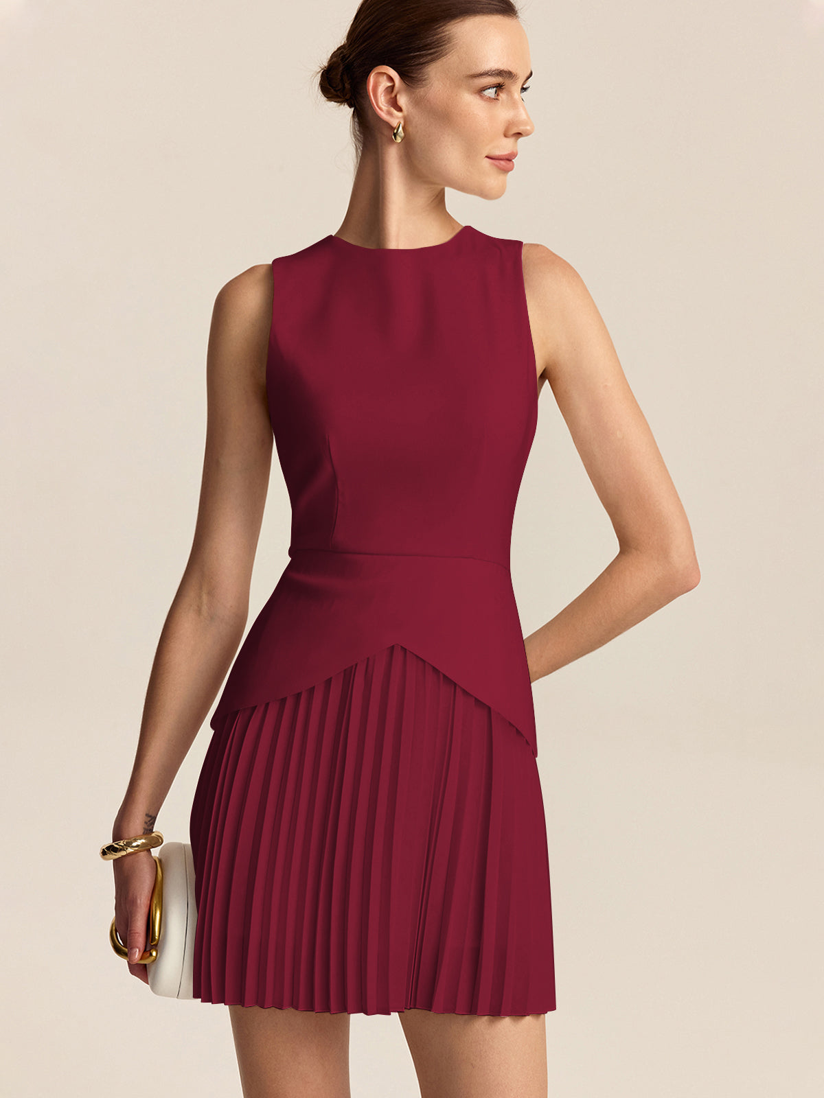 Manore – Minikleid mit plissiertem Saum