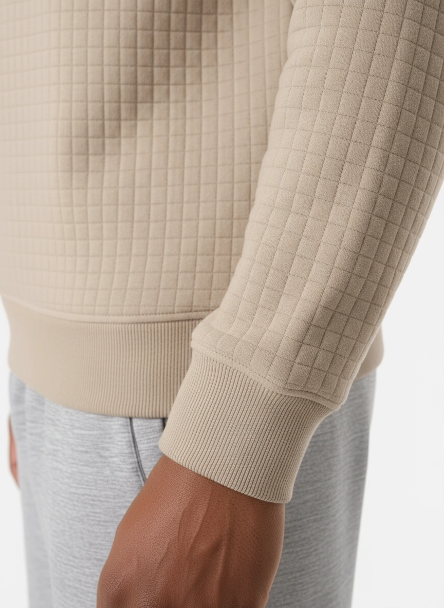 Men's Plaid Knit Pullover Sweatshirt