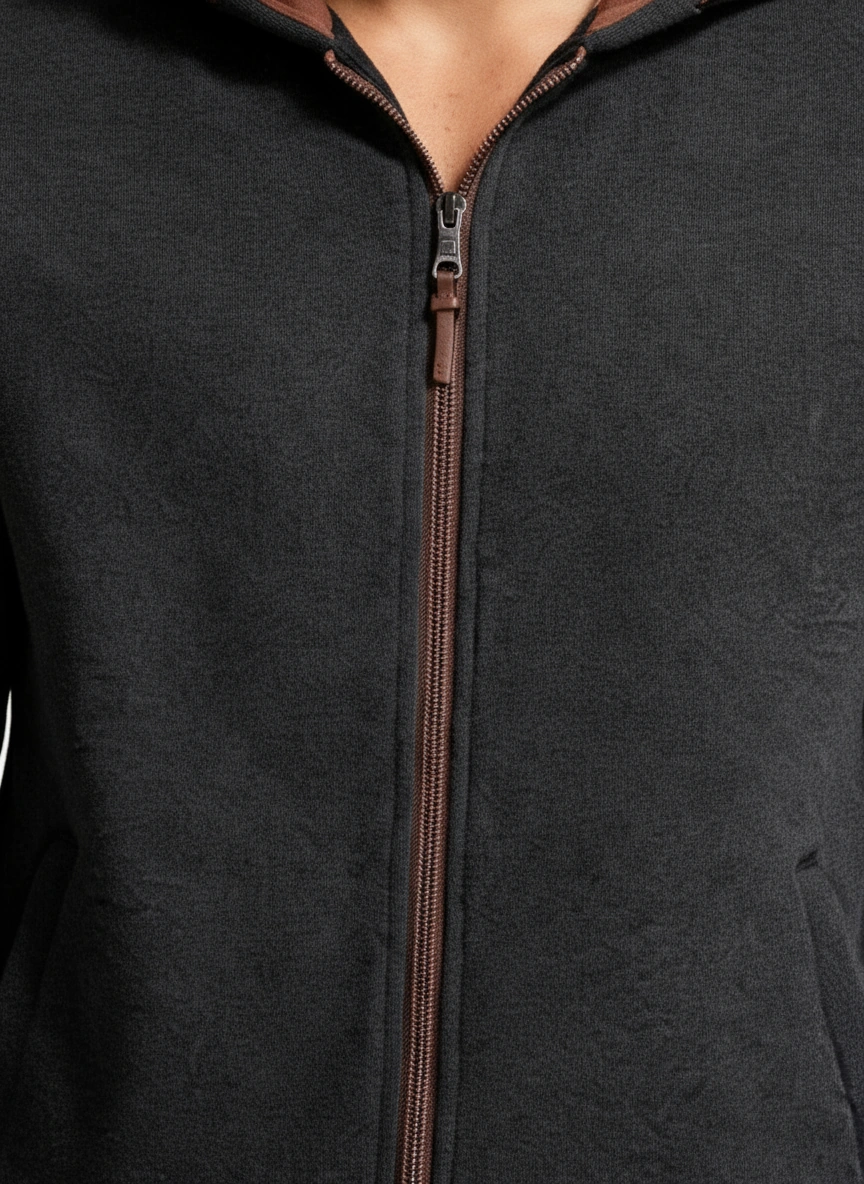 Men's Thick Hooded Zip Sweatshirt