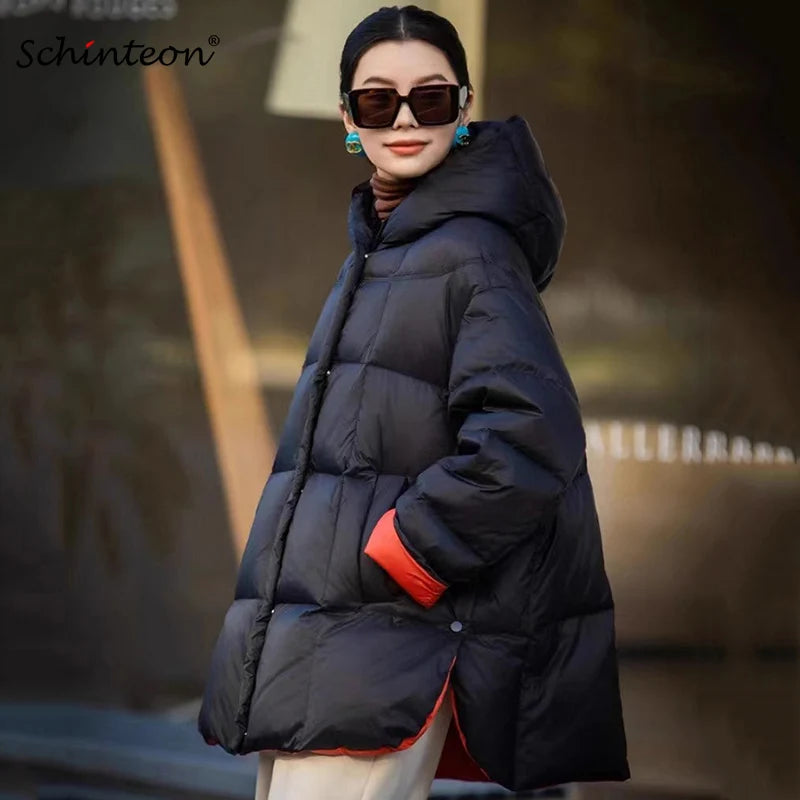 Women's Long Hooded Down Coat