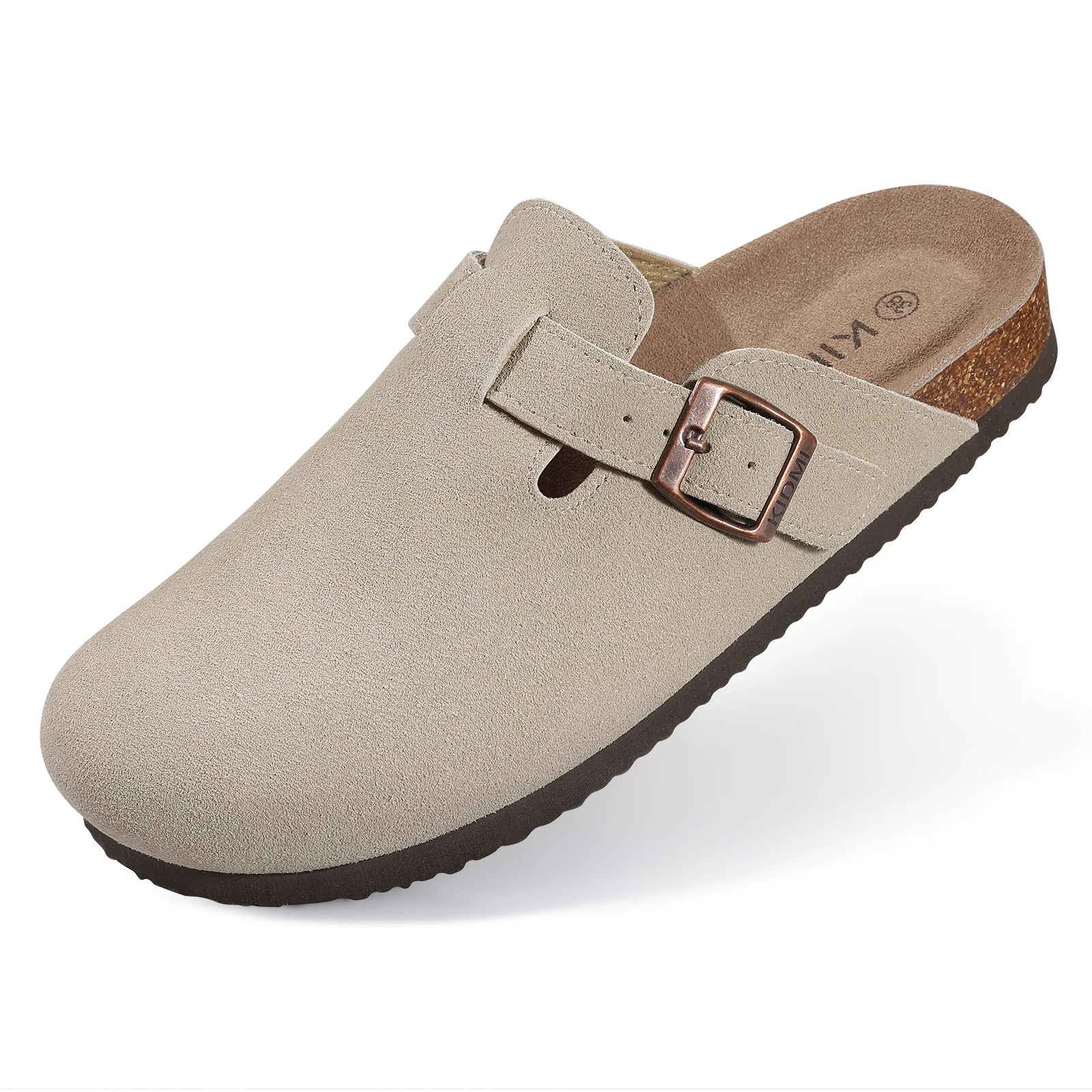 Sienna Wildleder-Pantoletten mit Kork-Innensohle
