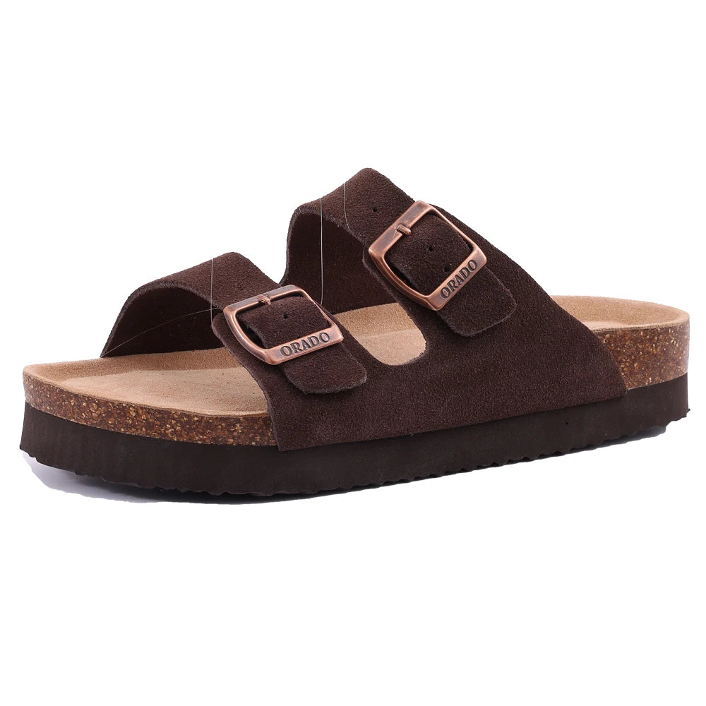Sienna Wildleder-Pantoletten mit Kork-Innensohle