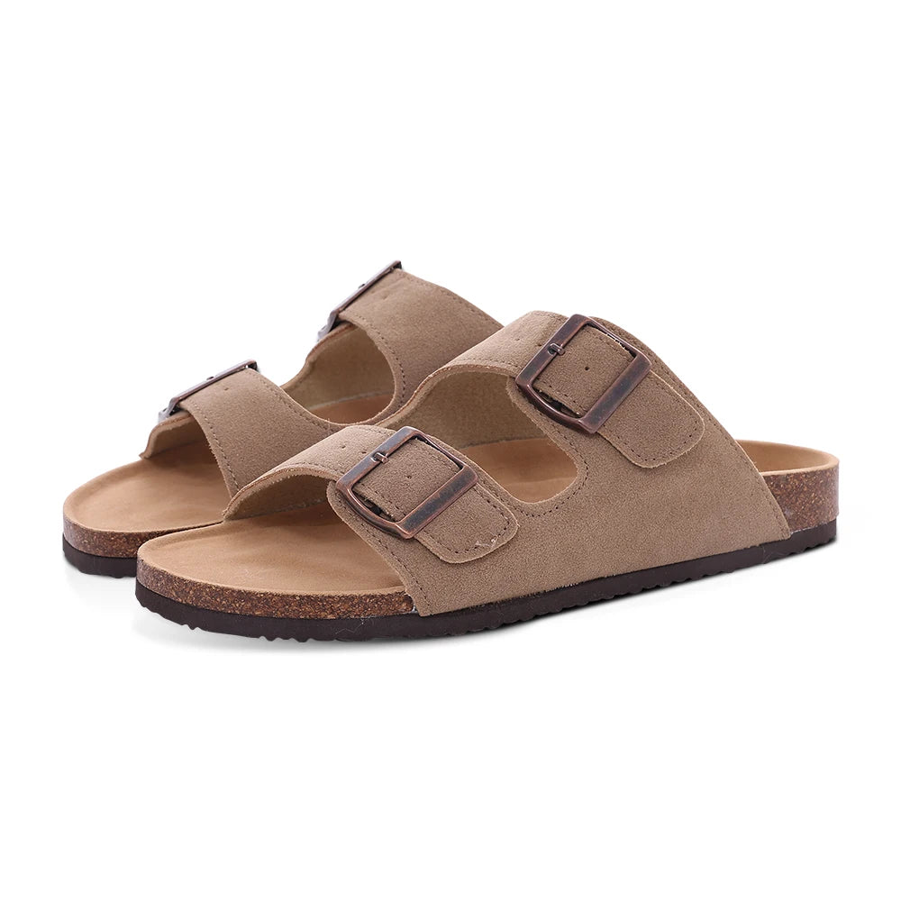 Sienna Wildleder-Pantoletten mit Kork-Innensohle