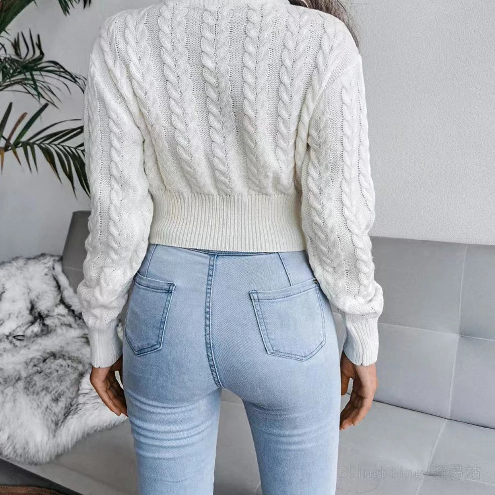 Luna Cropped Knit Sweater